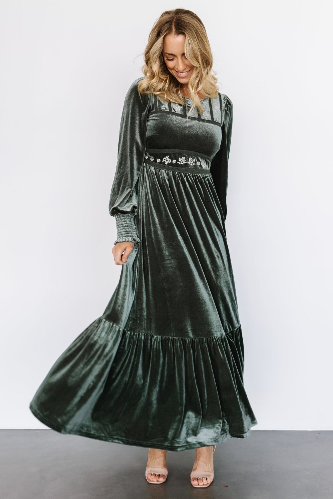 Ingrid Velvet Maxi Dress | Eucalyptus Many Kinds Of Cheap Online