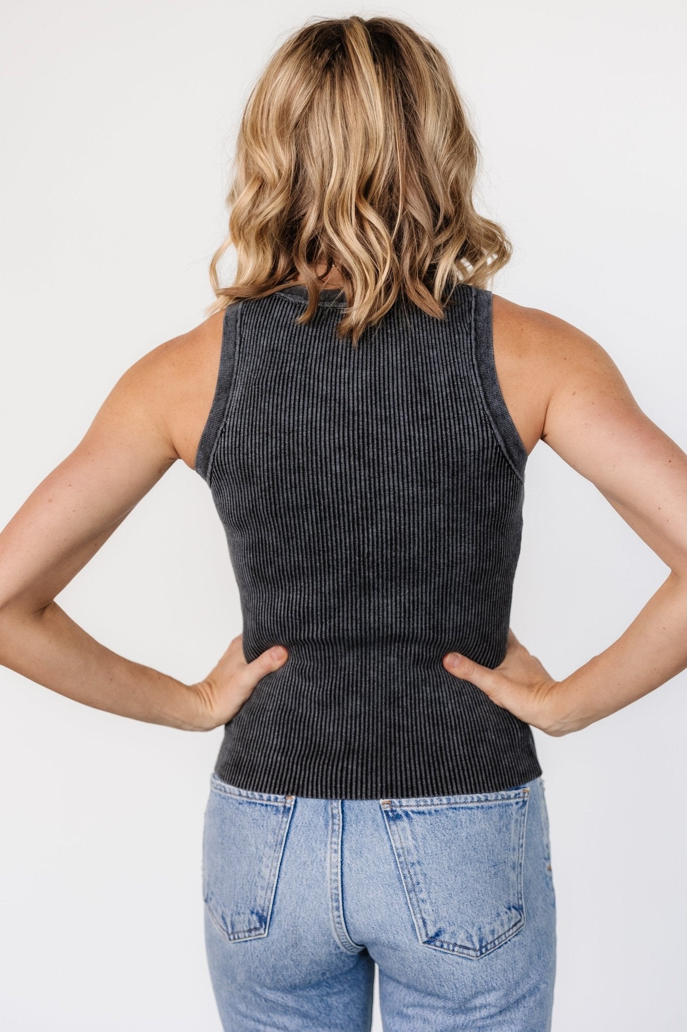 Cameron Knit Tank Top | Charcoal Top Quality For Sale