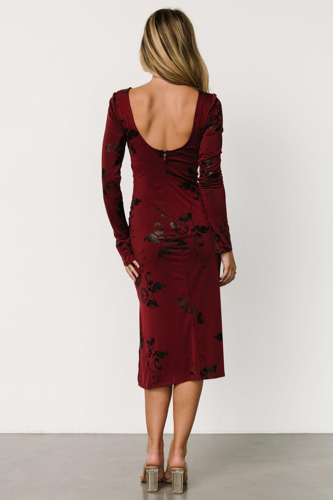 McQueen Midi Dress | Merlot + Black Outlet Low Pice