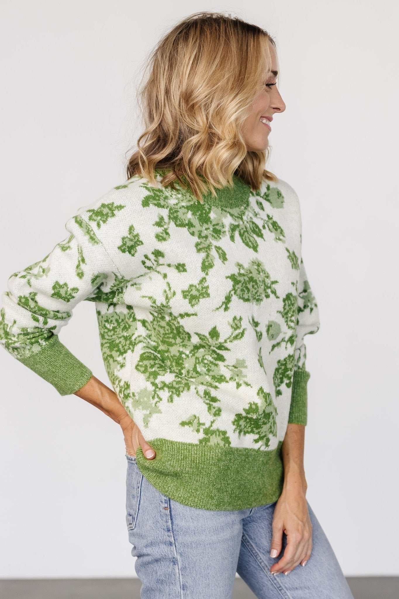 Legend Sweater | Light Green Print Outlet Newest