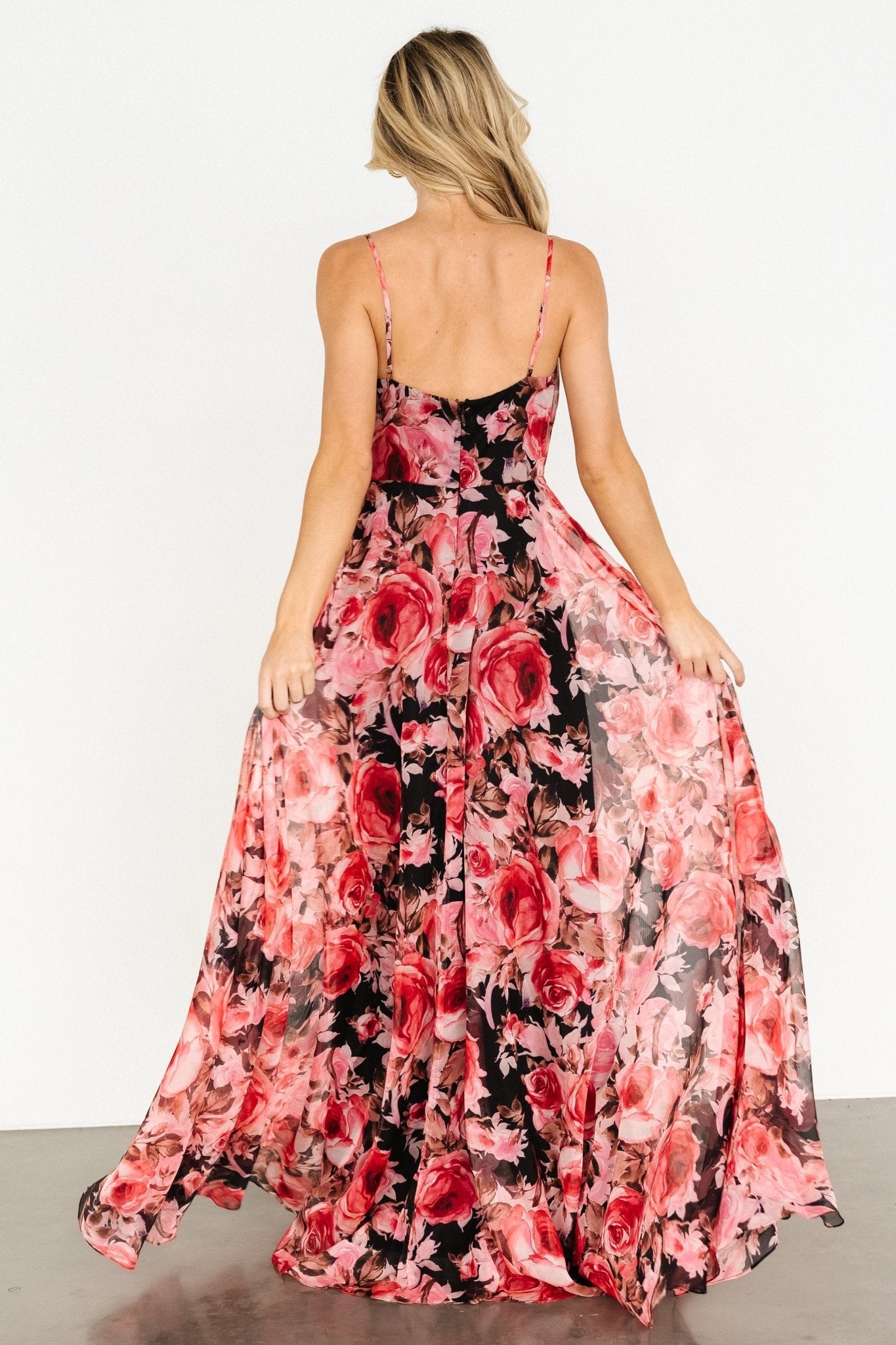 Vivienne Maxi Dress | Pink + Black Floral Buy Cheap Best Pices