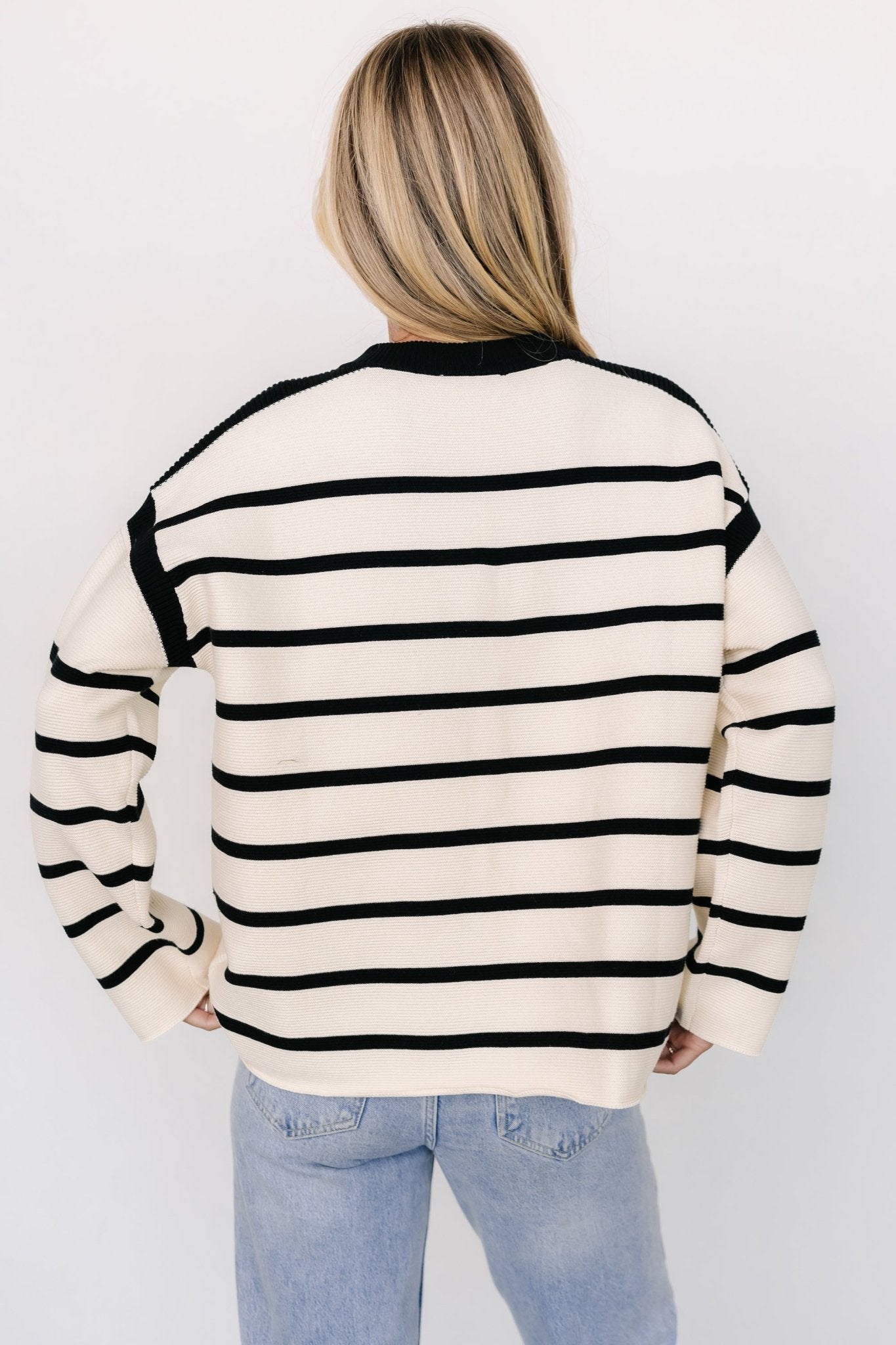 Conway Striped Sweater | Cream + Black Many Kinds Of Cheap Pice