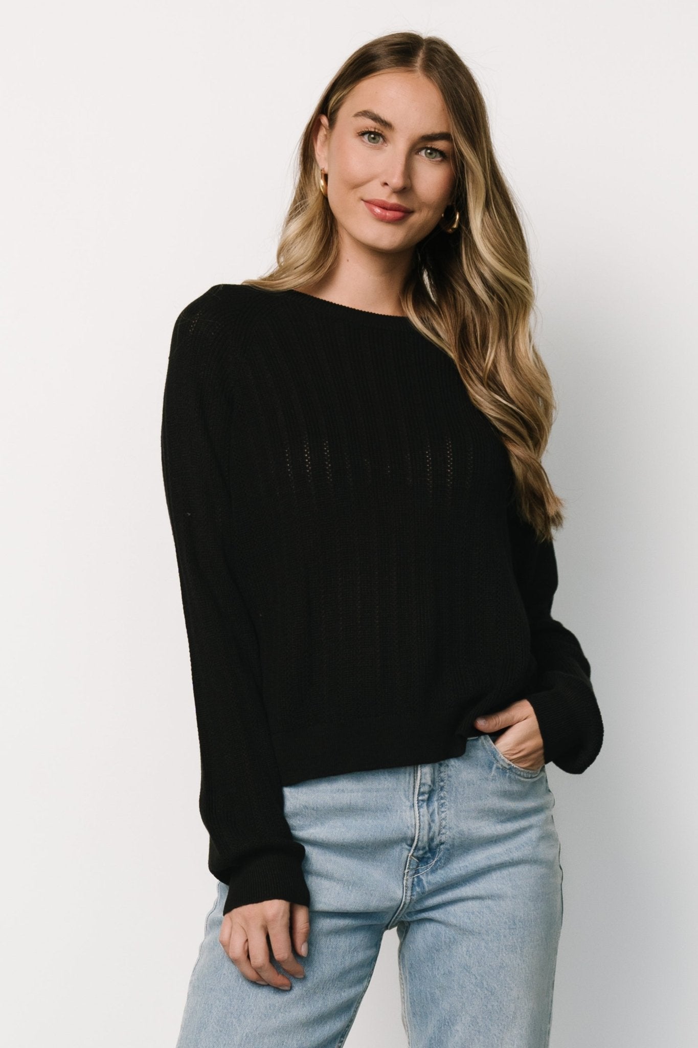 Alix Knit Sweater Top | Black Buy Cheap Best Store To Get