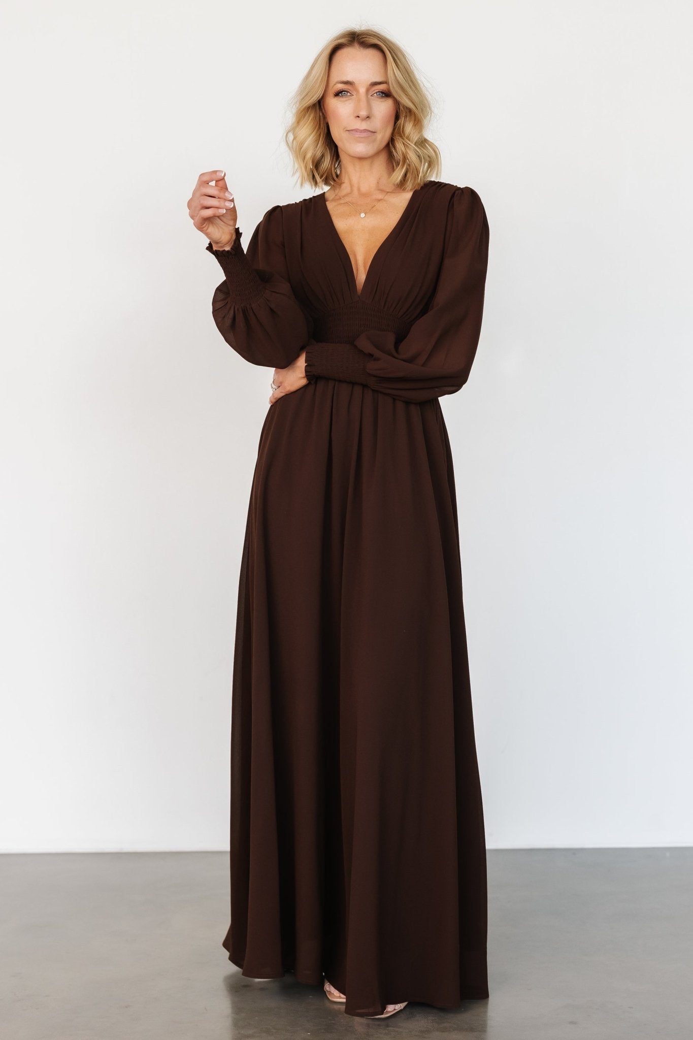 Olivia Maxi Dress | Dark Brown Discount How Much