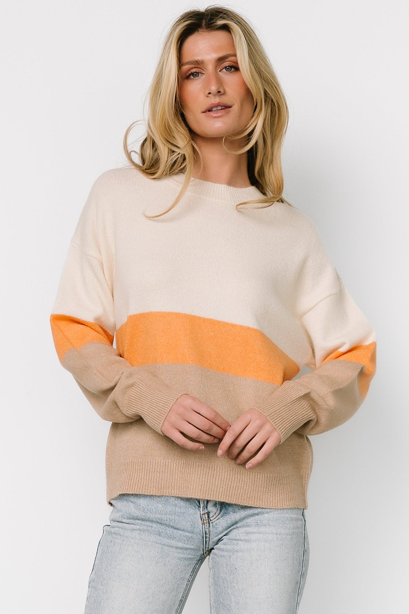 Rooney Sweater | Cream + Oatmeal Cheap Get Authentic