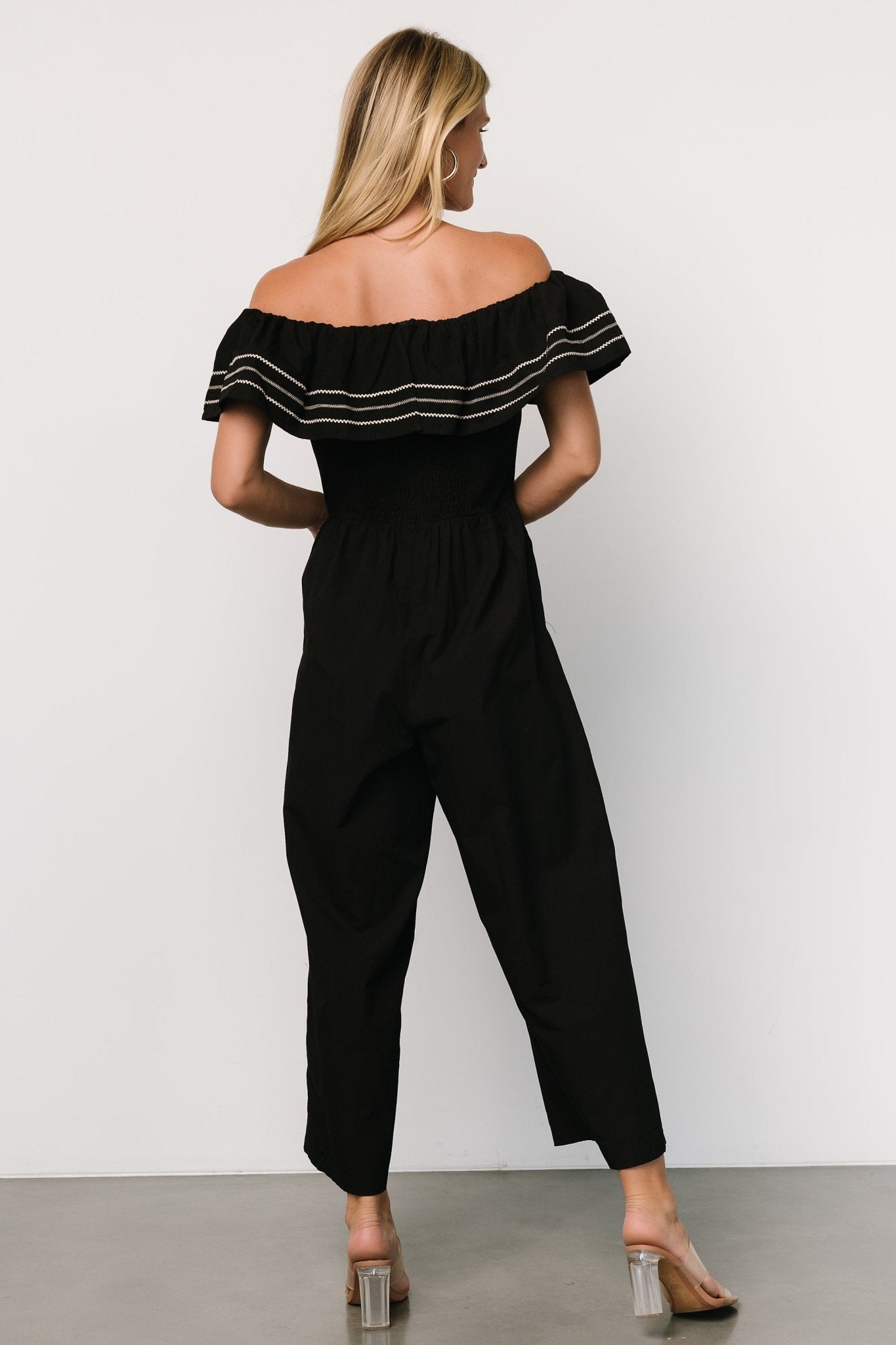 Reyna Off Shoulder Jumpsuit | Black Buy Cheap Official Site