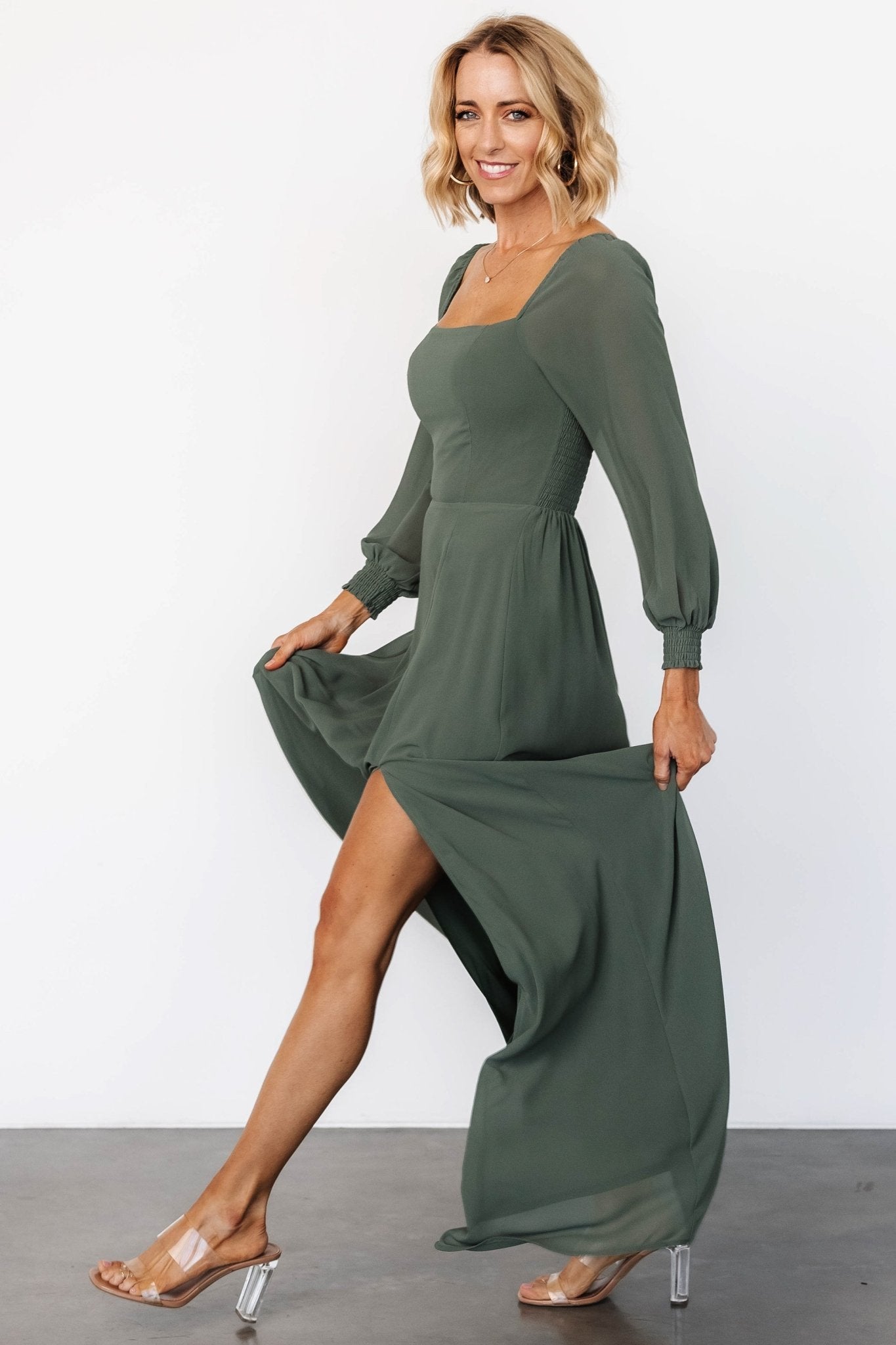 Giselle Maxi Dress | Dark Sage Cheap Sale With Paypal