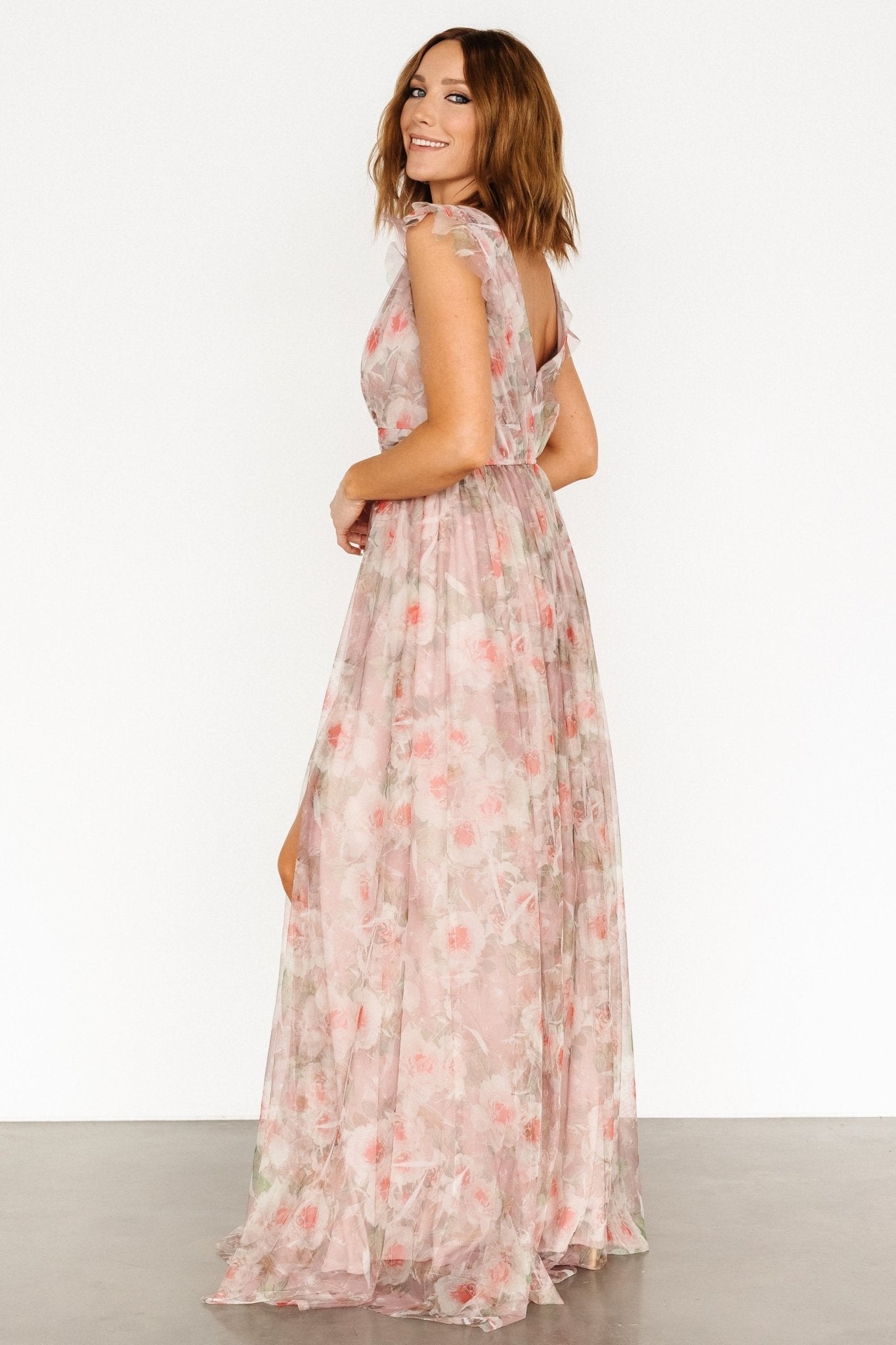 Carmine Maxi Dress | Mauve Floral Cheap Sale How Much