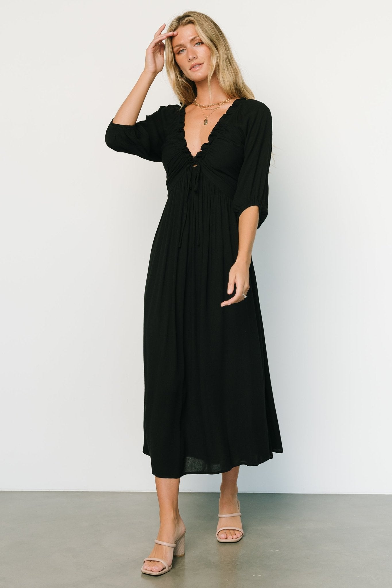 Vicki Midi Dress | Black Buy Cheap Low Cost