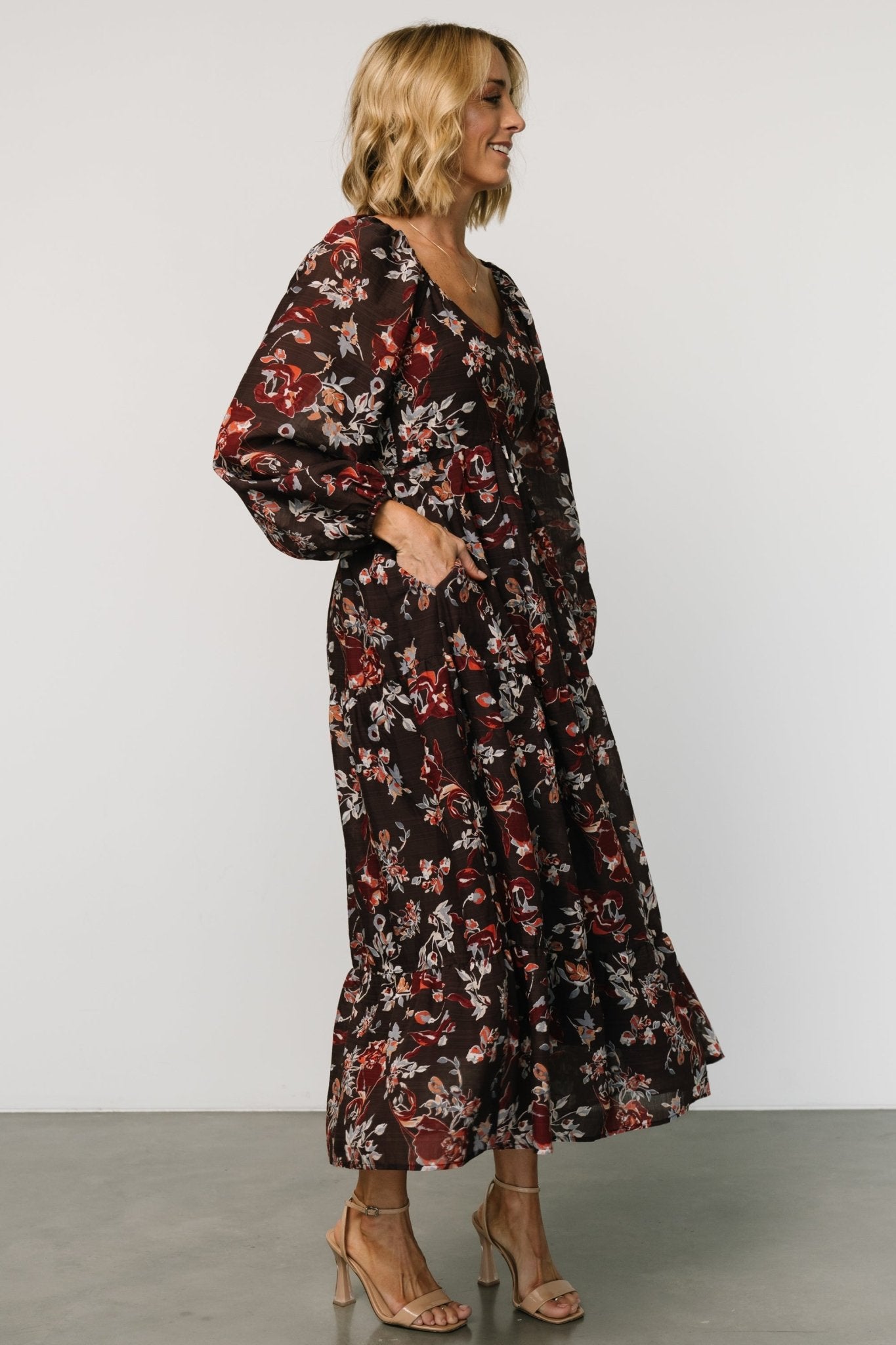 Chantae Maxi Dress | Dark Plum Print Pay With Paypal Cheap Online