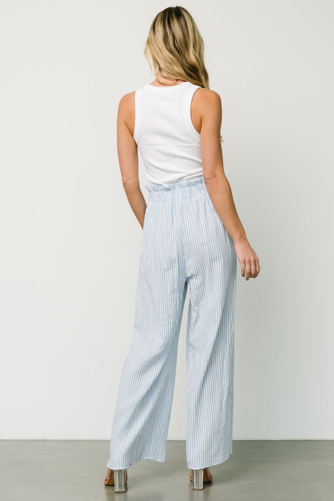 Delphi Wide Leg Pants | Blue Stripe Perfect Sale Online