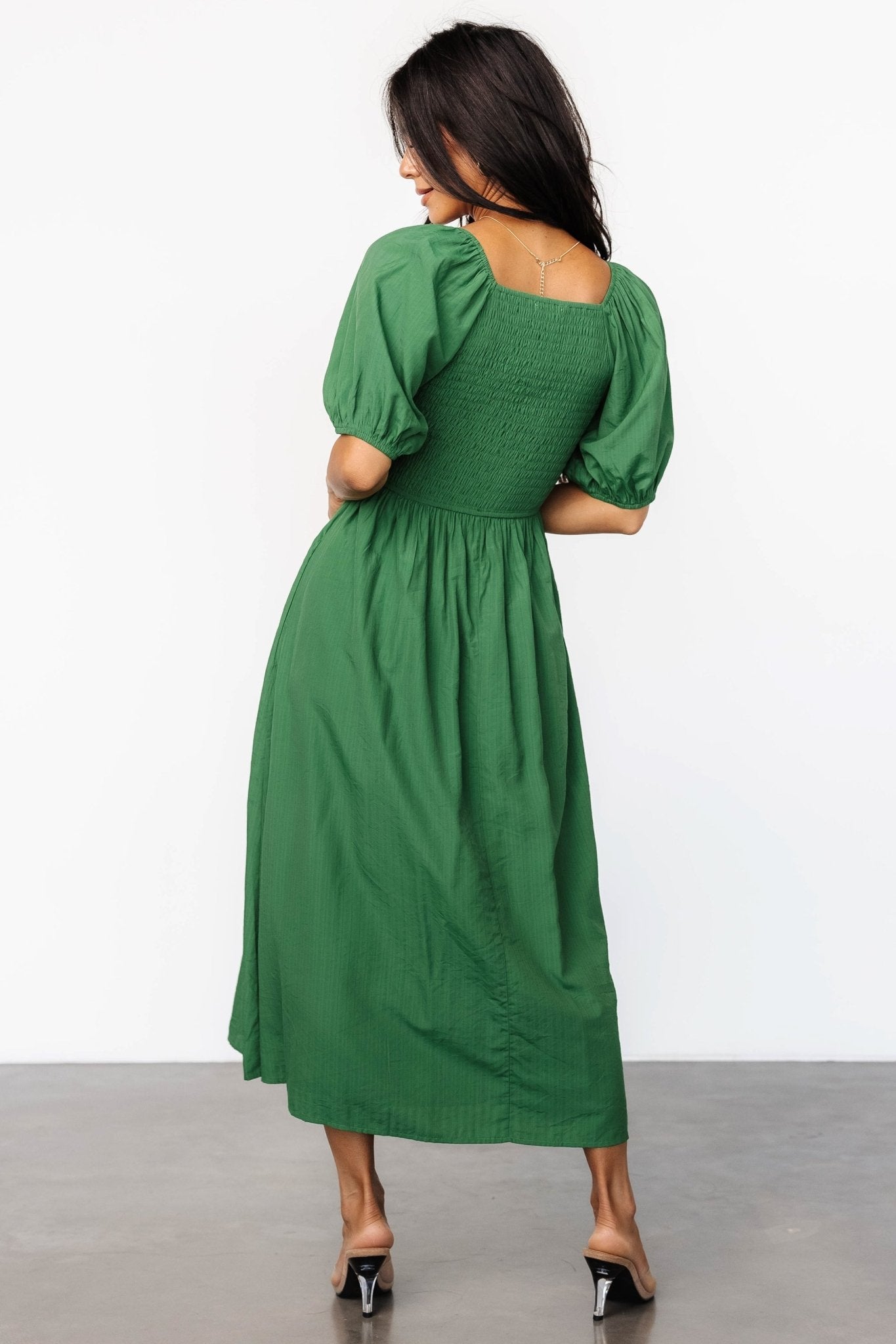 Stefania Midi Dress | Green Sale Cheapest Pice