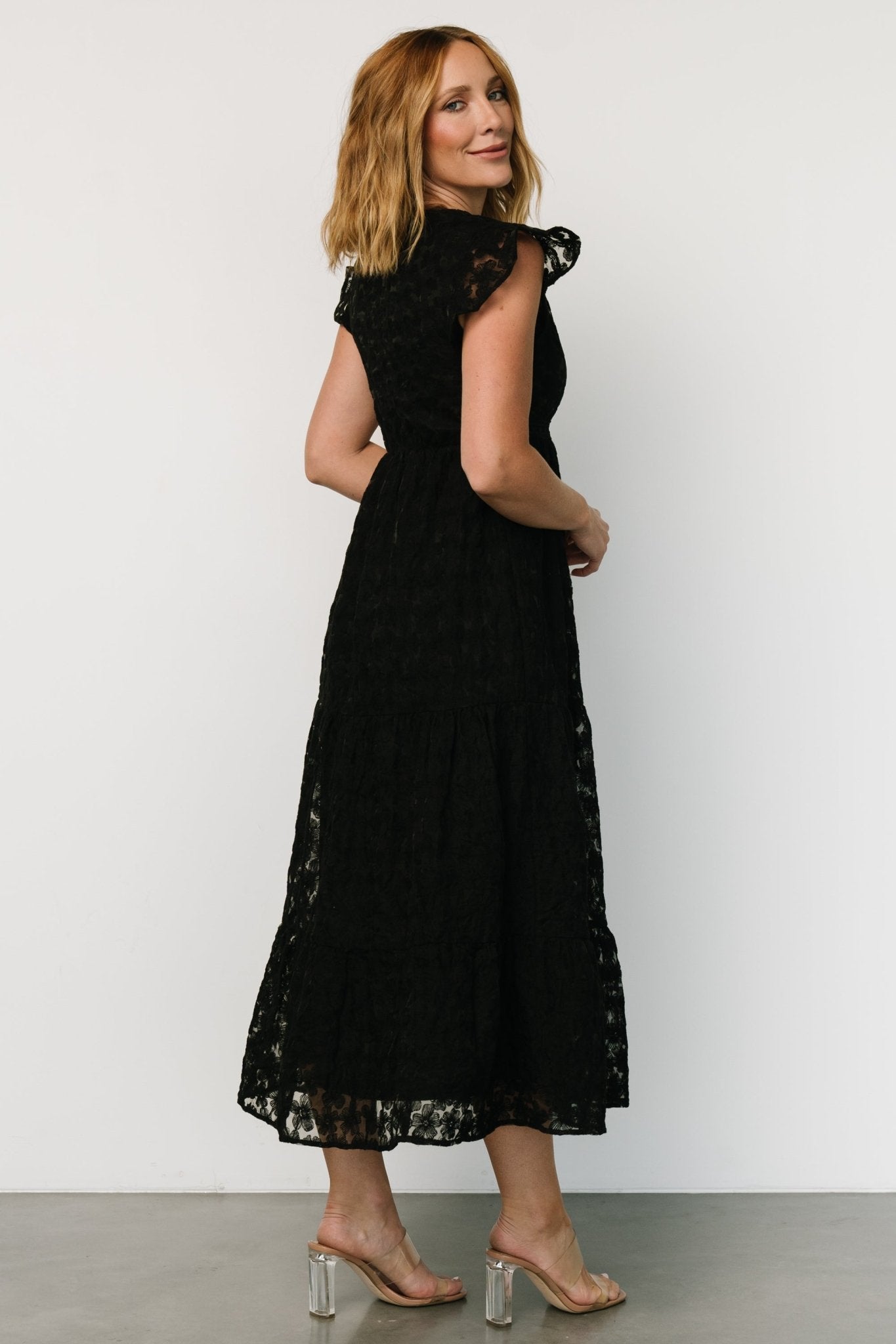 Ferrara Lace Maxi Dress | Black Sale Shop Offer