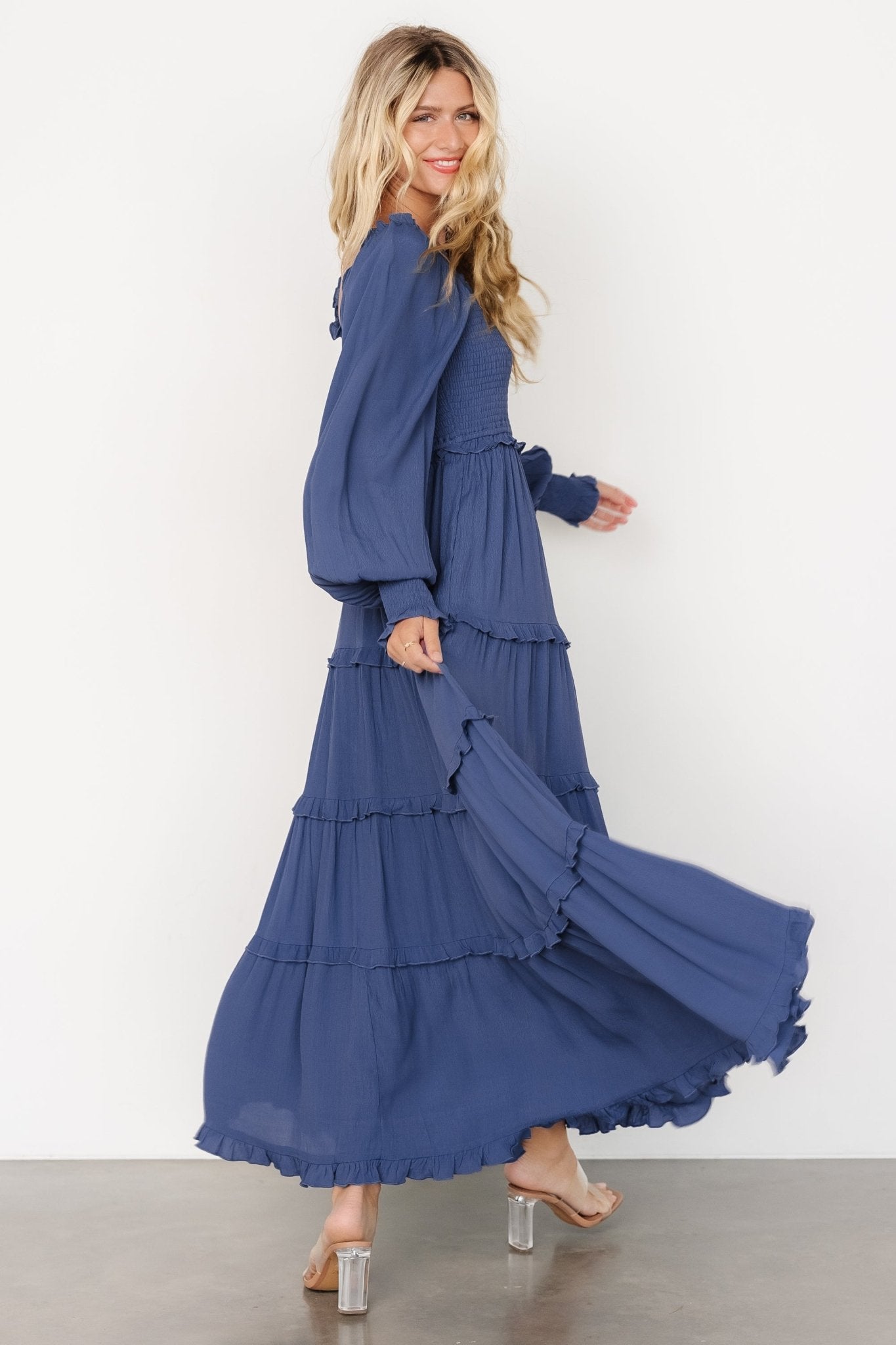 Lana Smocked Maxi Dress | Blue Cheap Sale Cost