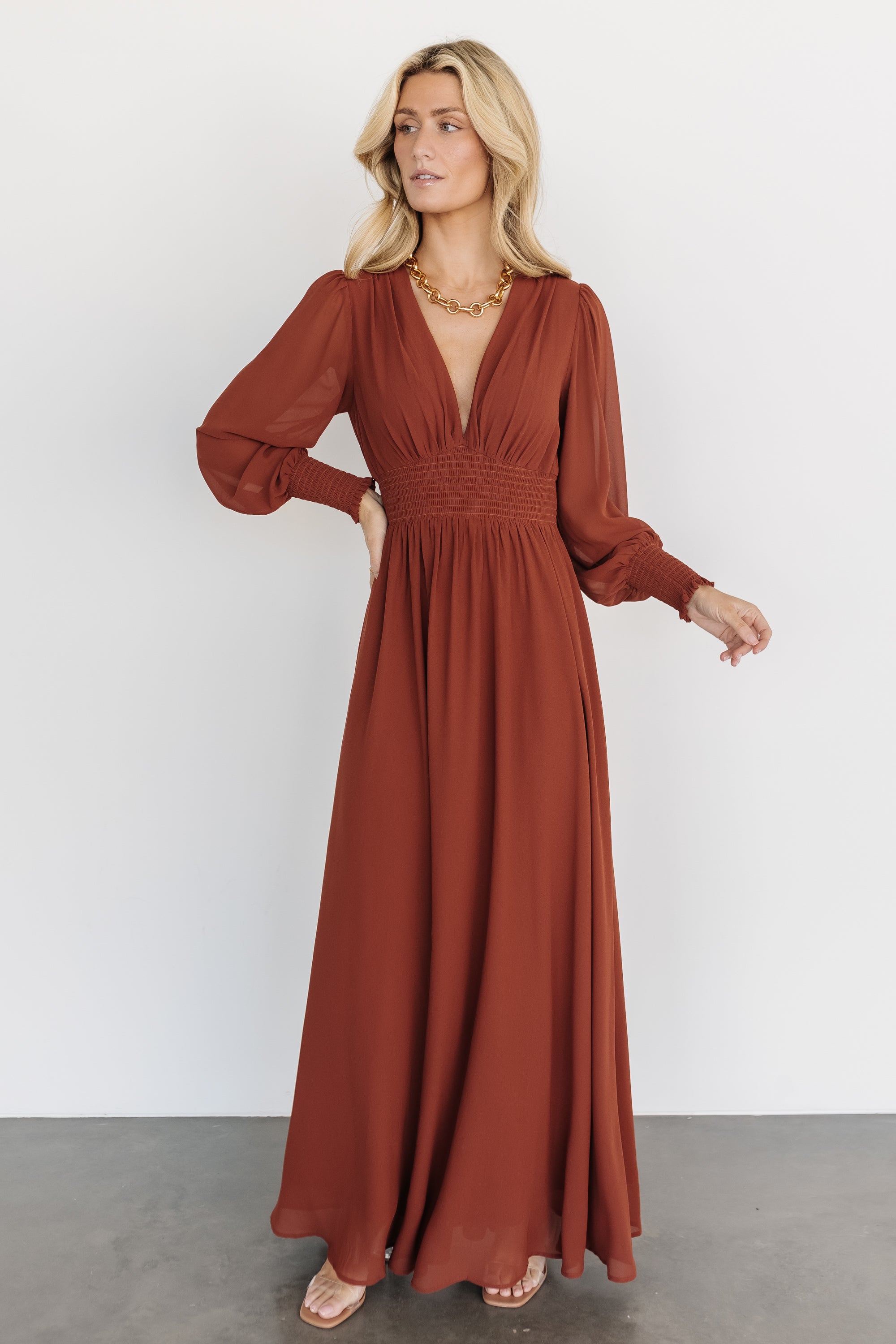 Olivia Maxi Dress | Cinnamon Clearance 2025