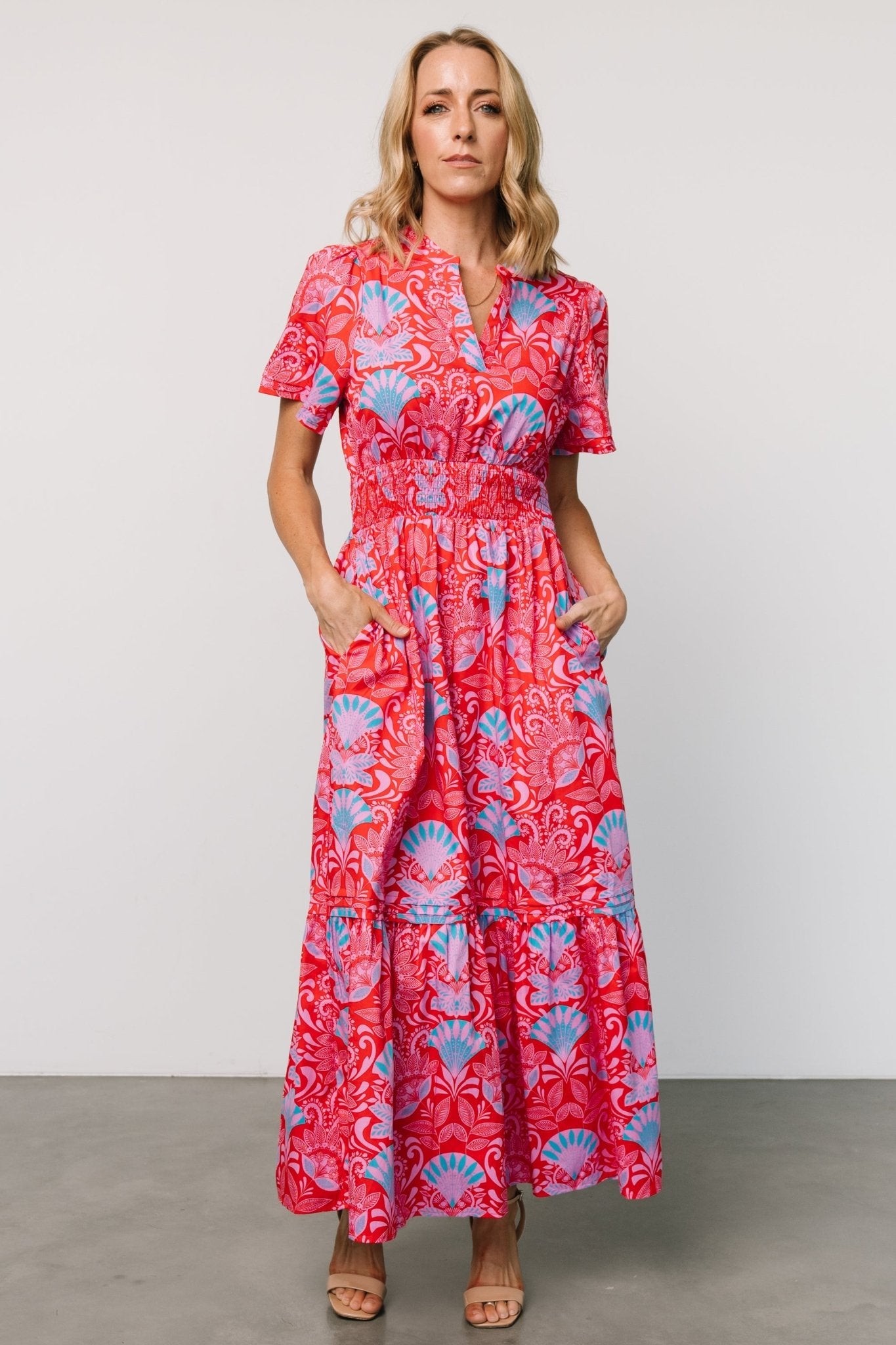 Vera Maxi Dress | Red Multi Print Buy Cheap Comfortable