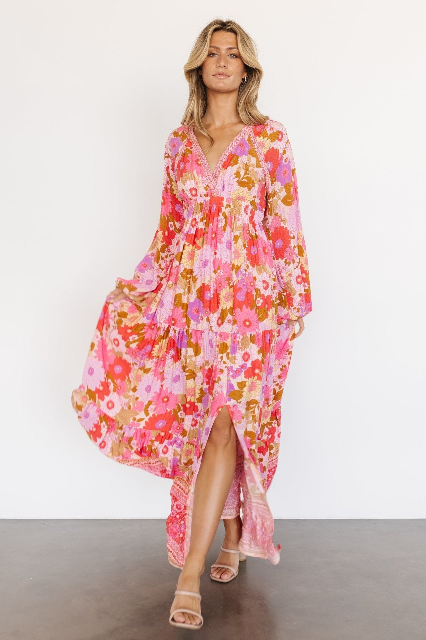 Malena Maxi Dress | Pink Multi Discount Supply