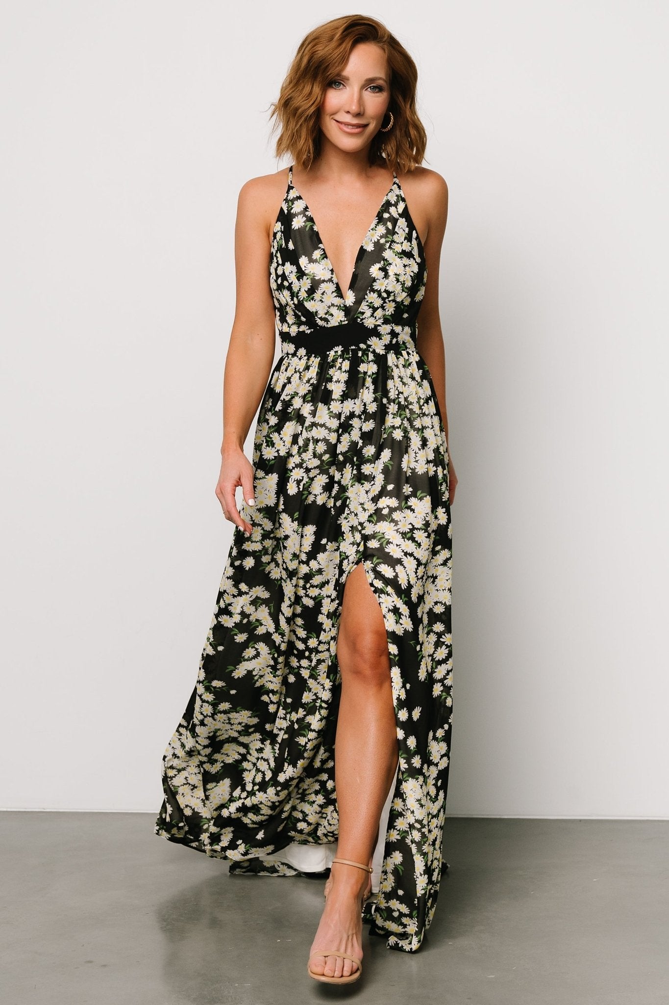 Brylee Maxi Dress | Black Flower Print Outlet Cheap Online