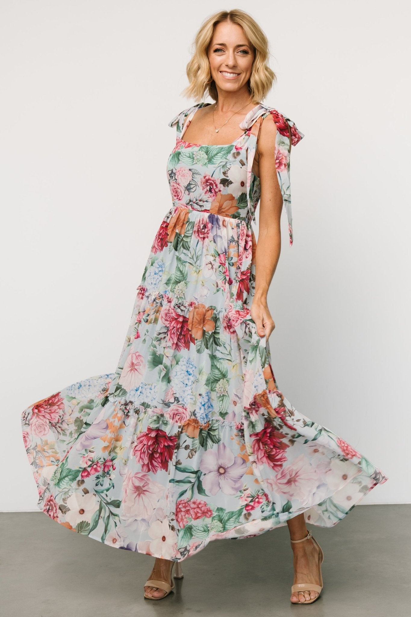 Anita Maxi Dress | Light Blue Multi Floral In China