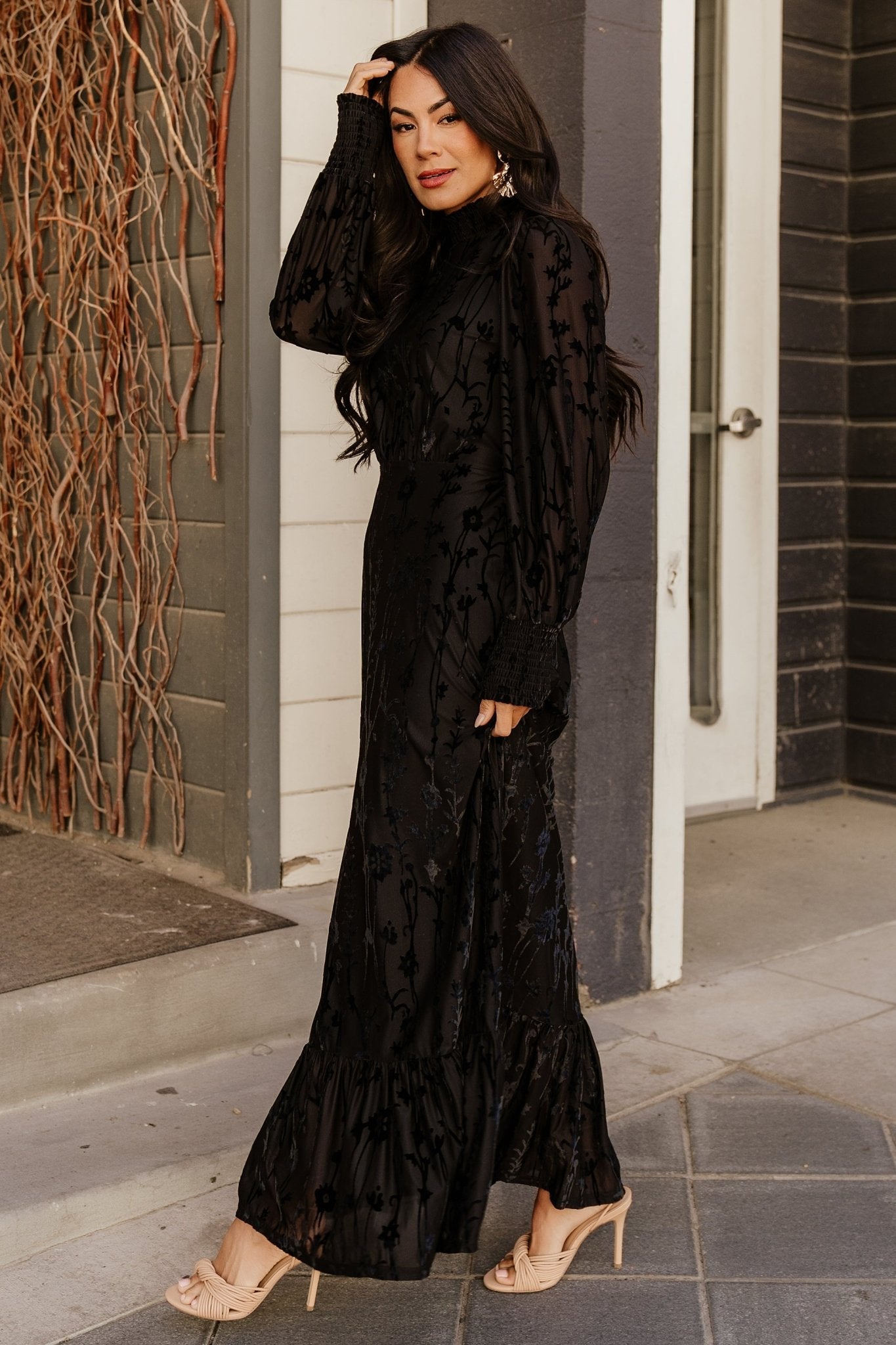 Penelope Velvet Maxi Dress | Black Free Shipping The Cheapest