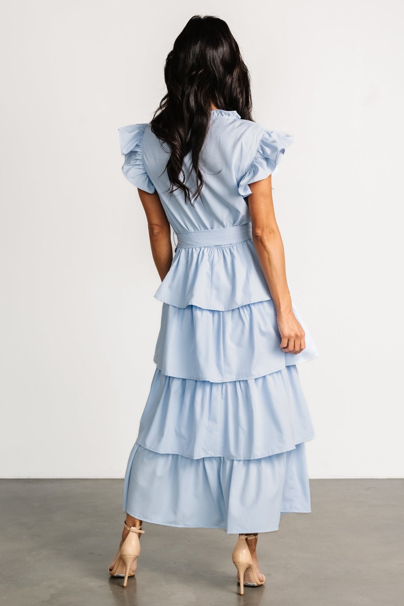 Chrysanthi Tiered Dress | Light Blue Supply Cheap Pice