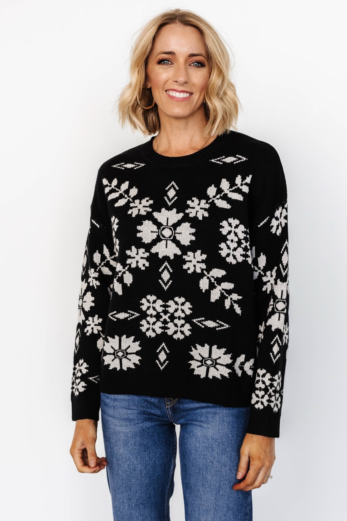 Elsa Sweater | Black + Off White Collections