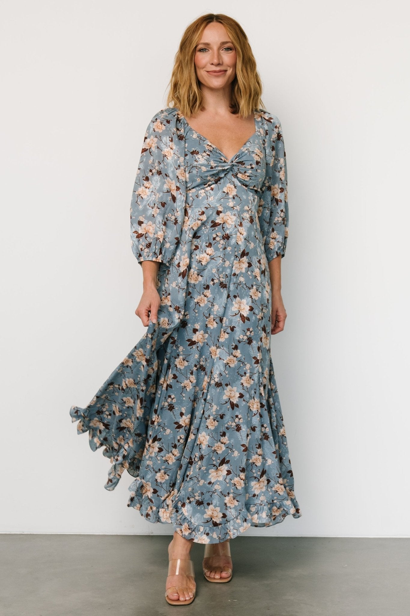 Estefania Maxi Dress | Blue + Peach Floral Sale Footlocker