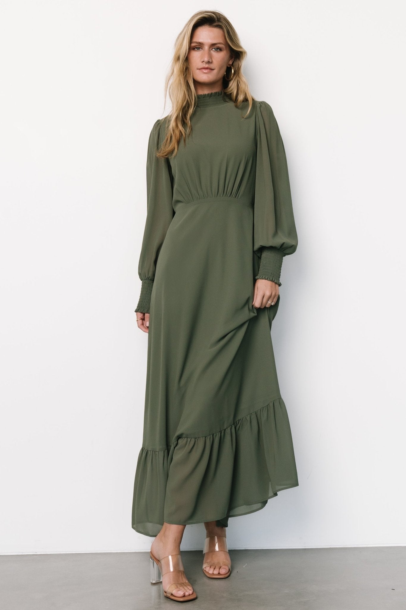 Luciana Maxi Dress | Dark Sage For Cheap Cheap Online