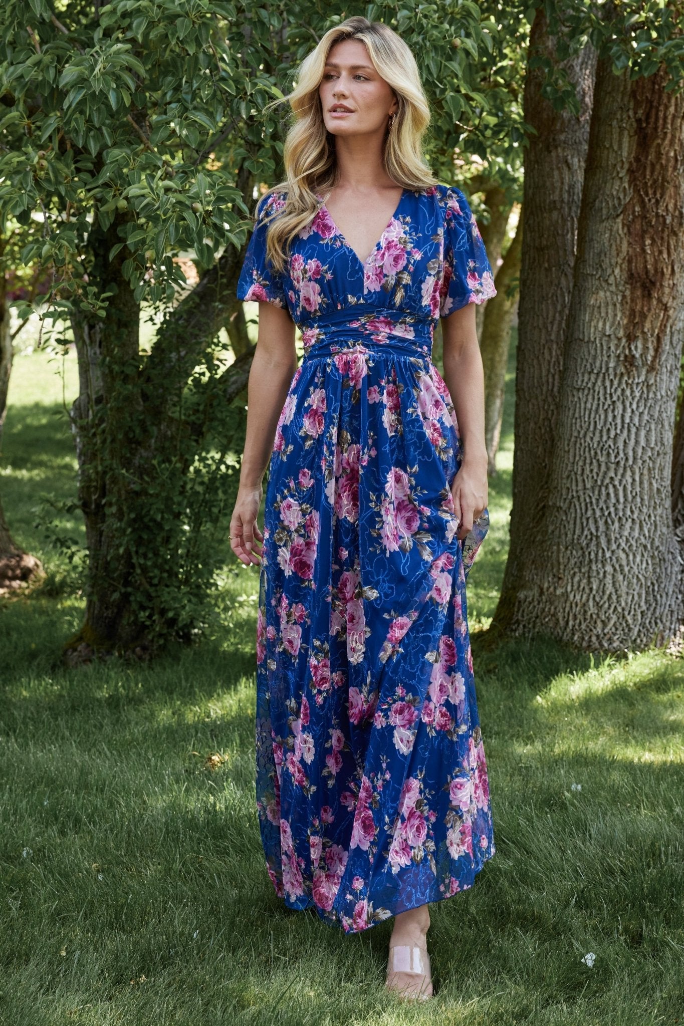 Ardley Maxi Dress | Navy + Pink Floral Cheap Sale