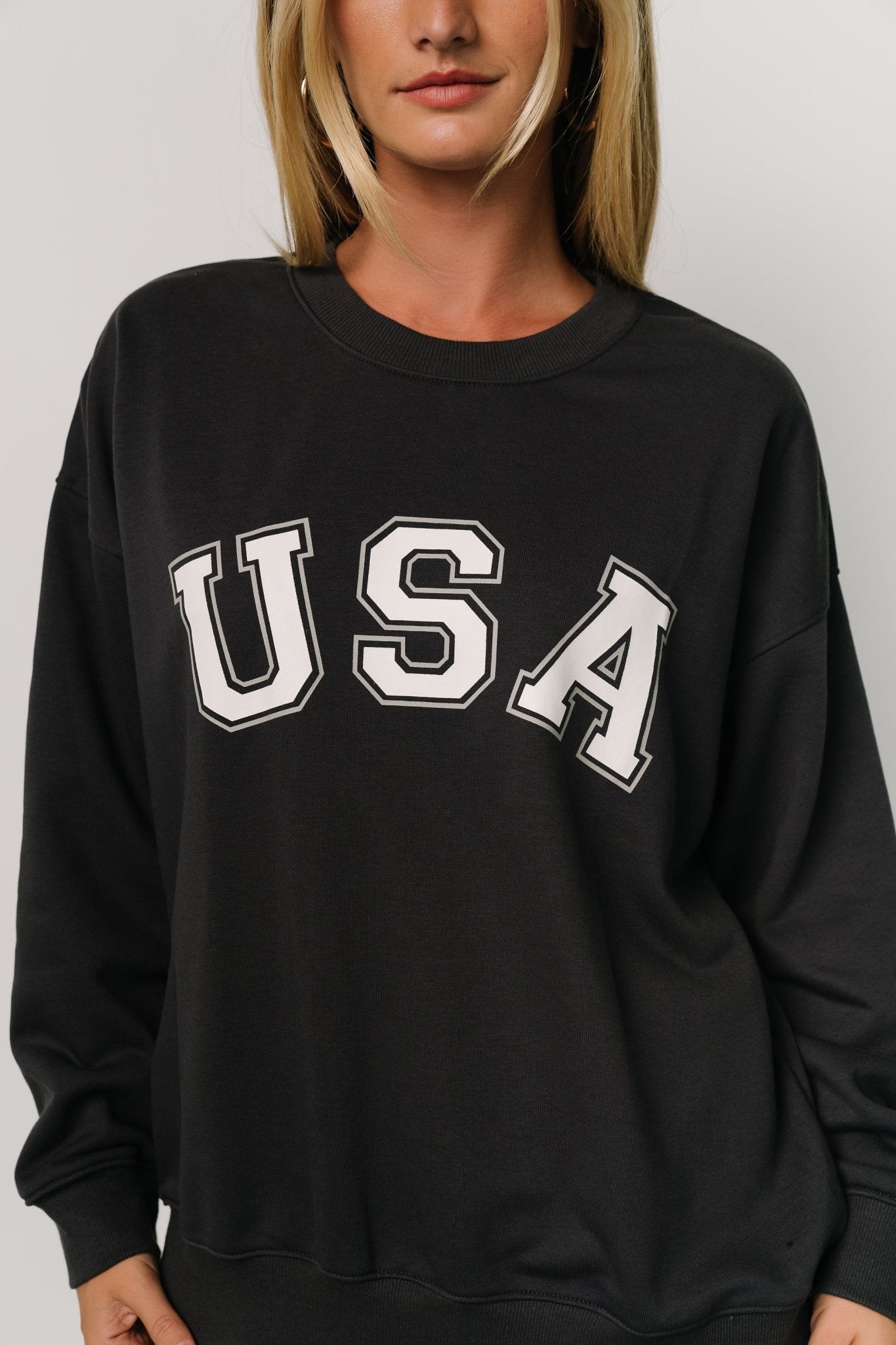 USA Oversized Sweatshirt | Navy Buy Cheap Explore