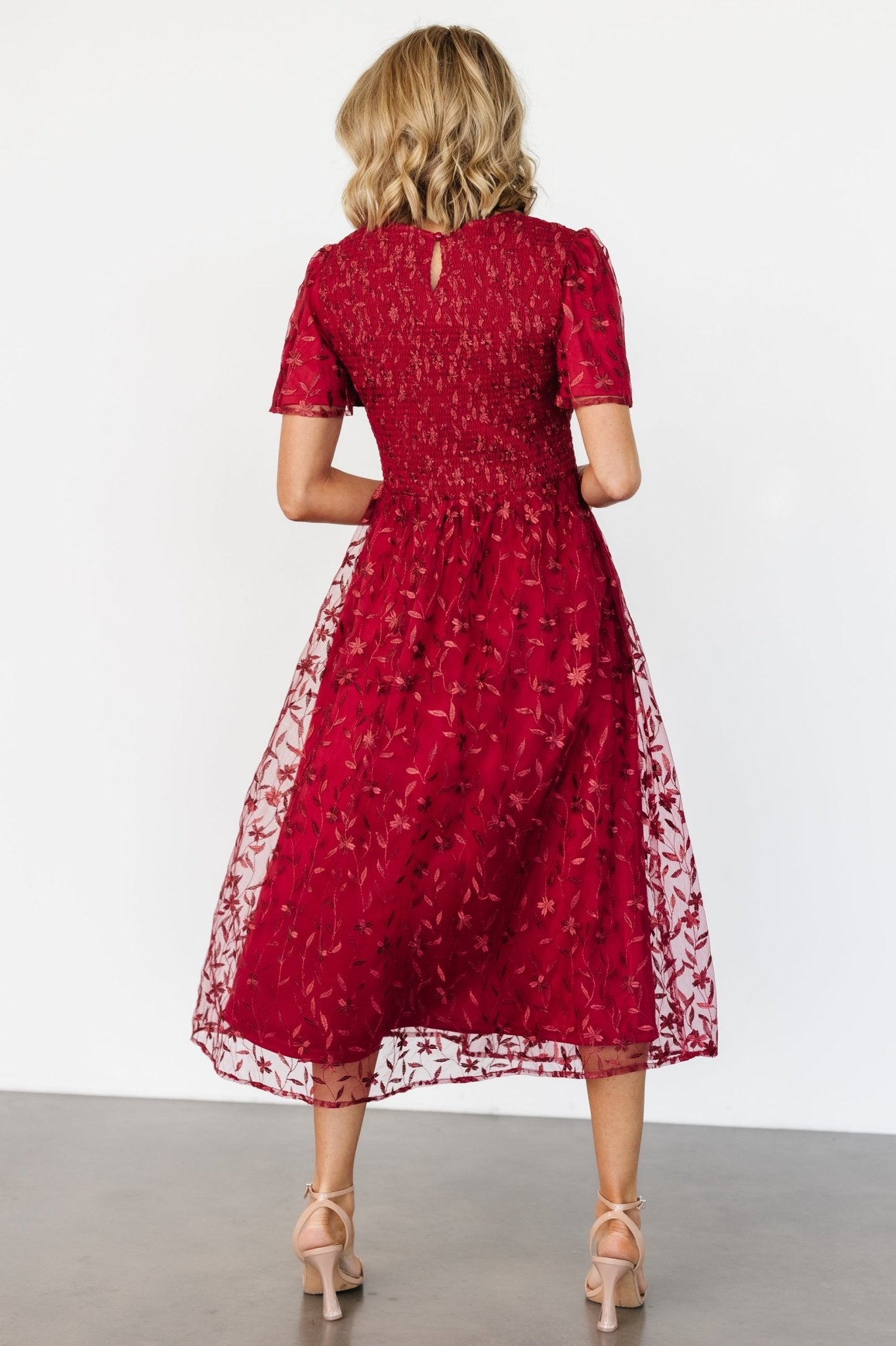 Cara Embroidered Midi Dress | Ruby Cheap Sale 100% Authentic