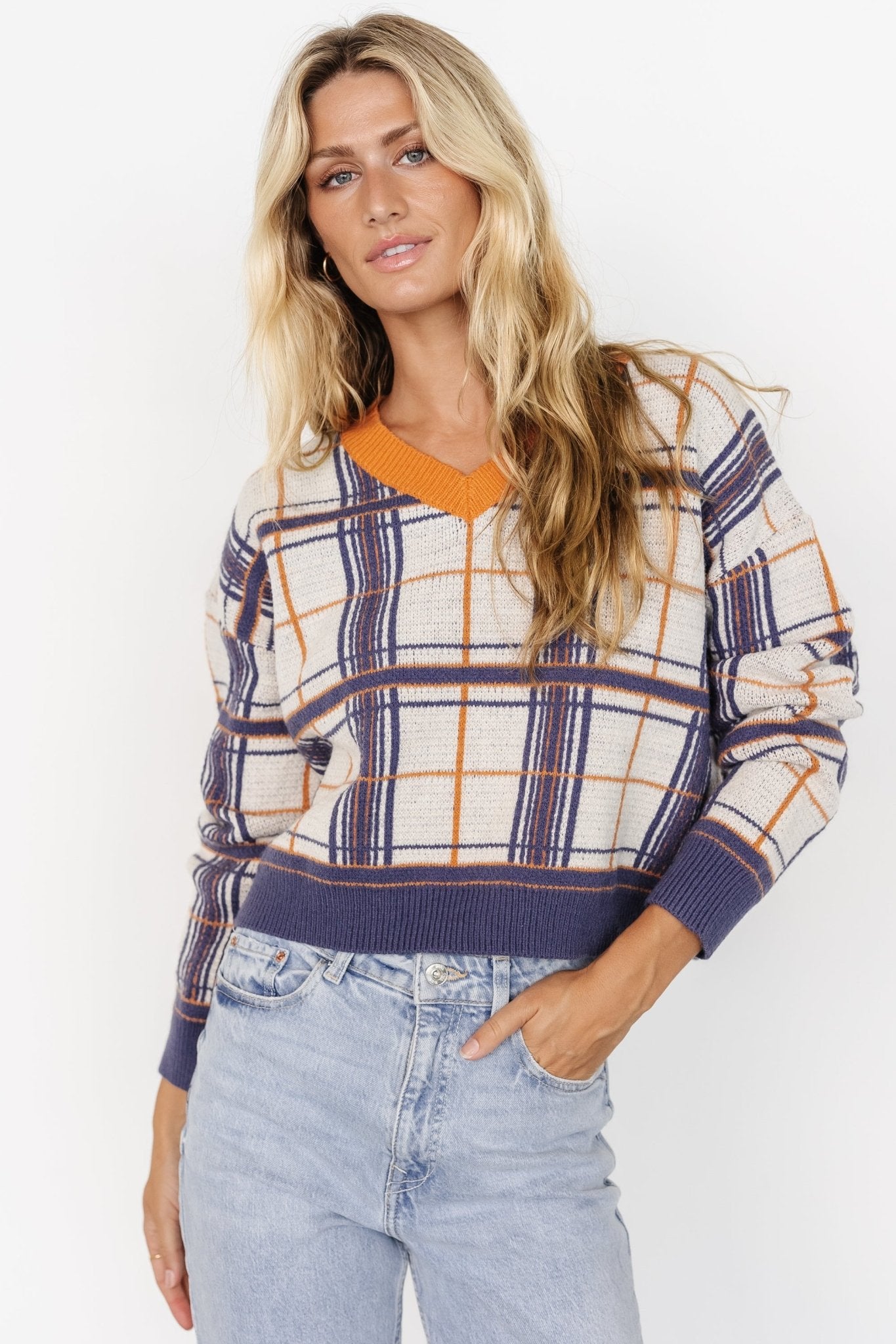 Verbier Sweater | Blue + Orange Cheap Sale Pick A Best