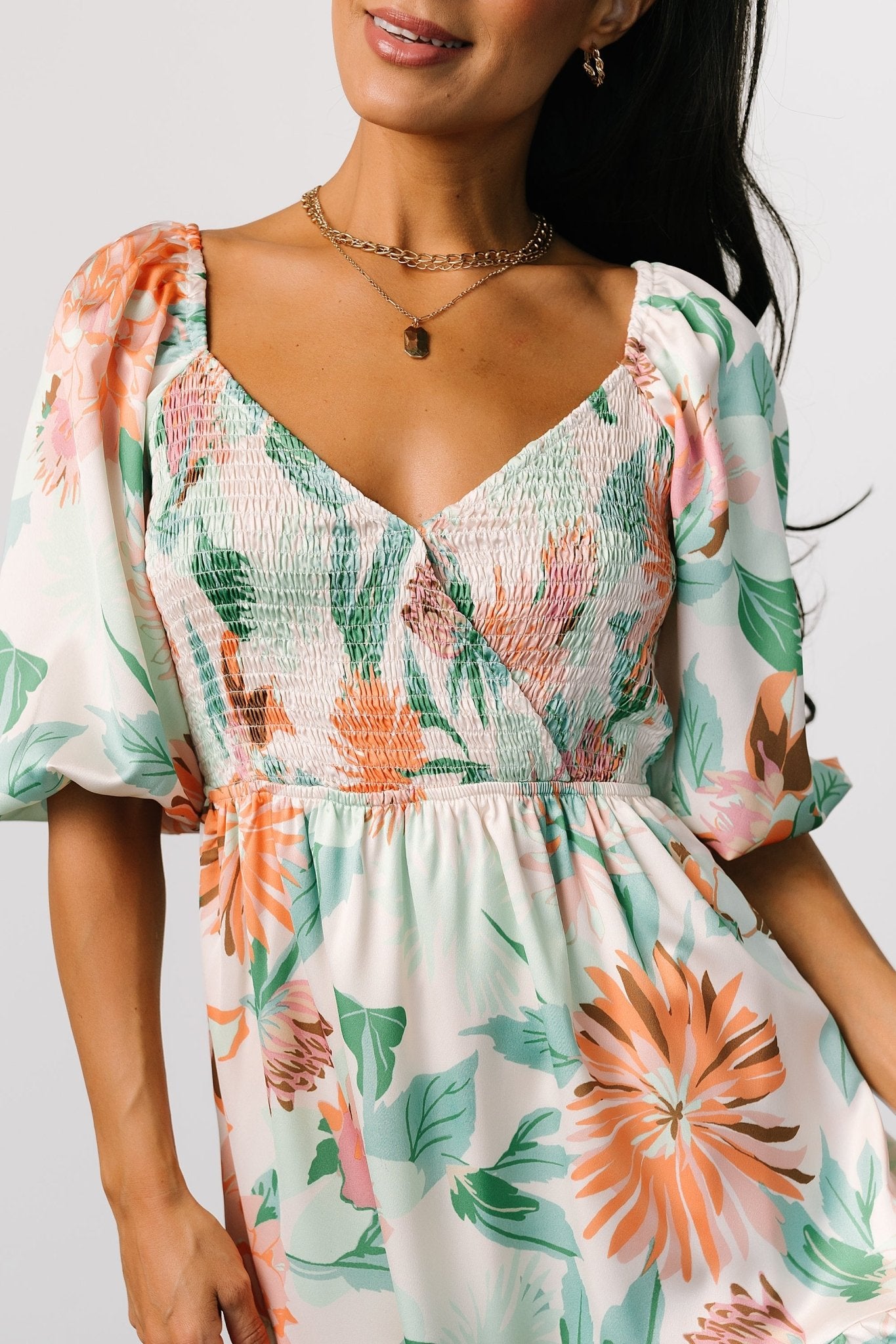 Lina Satin Dress | Multi Print Sale Footlocker Finishline