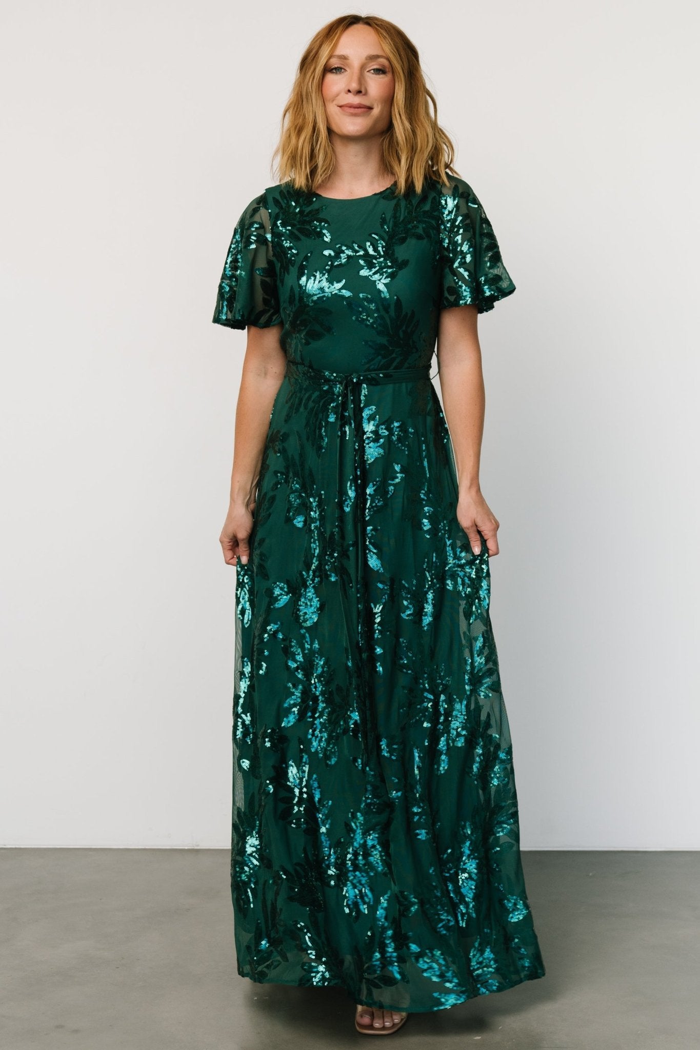 Muse Sequin Maxi Dress | Emerald Fashion Style Online