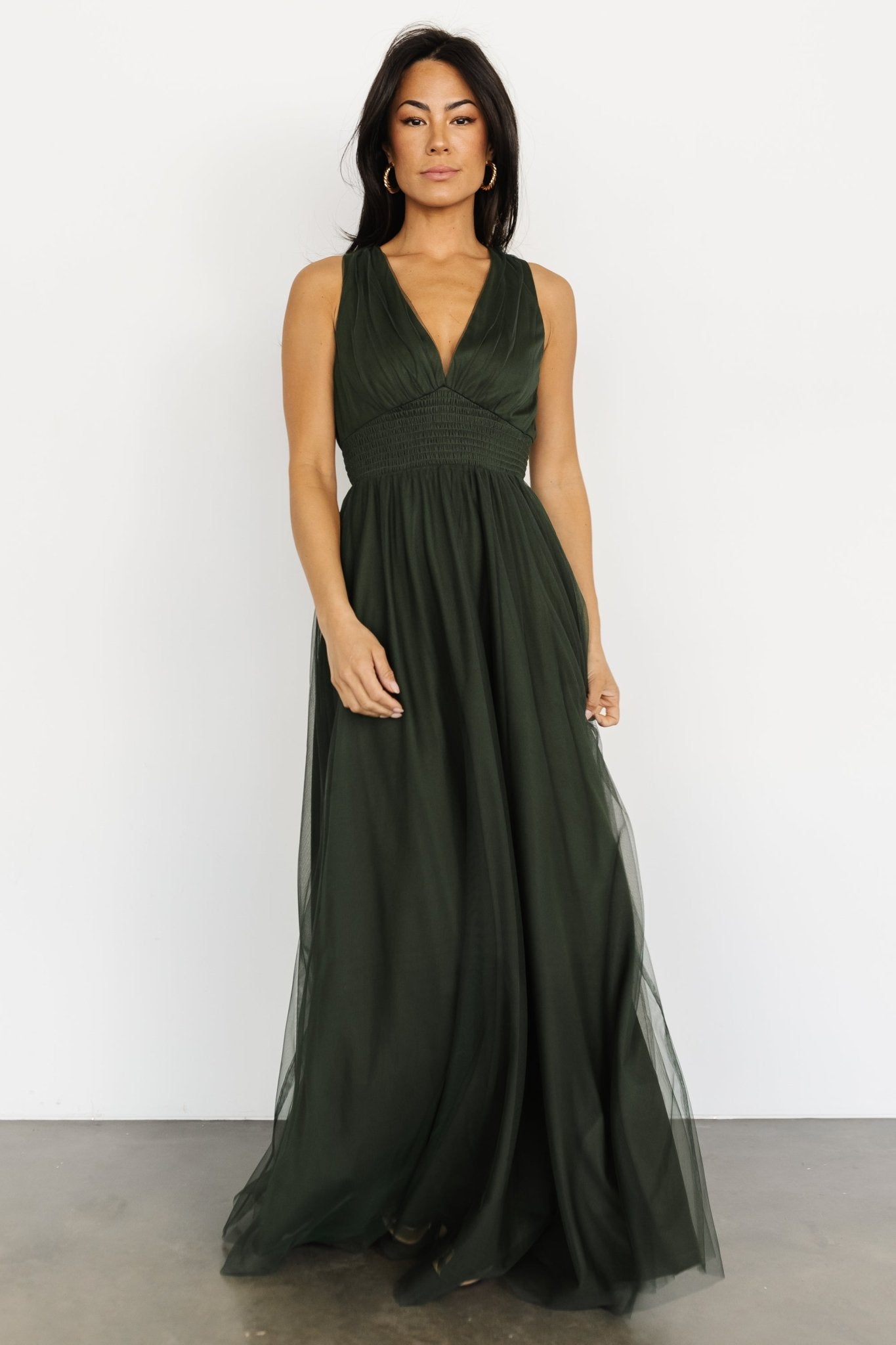 Kamila Tulle Maxi Dress | Juniper Green Free Shipping With Paypal