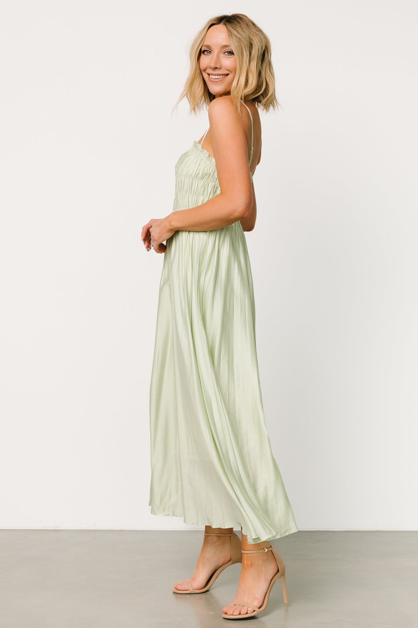 Hattie Maxi Dress | Light Sage Sale Clearance