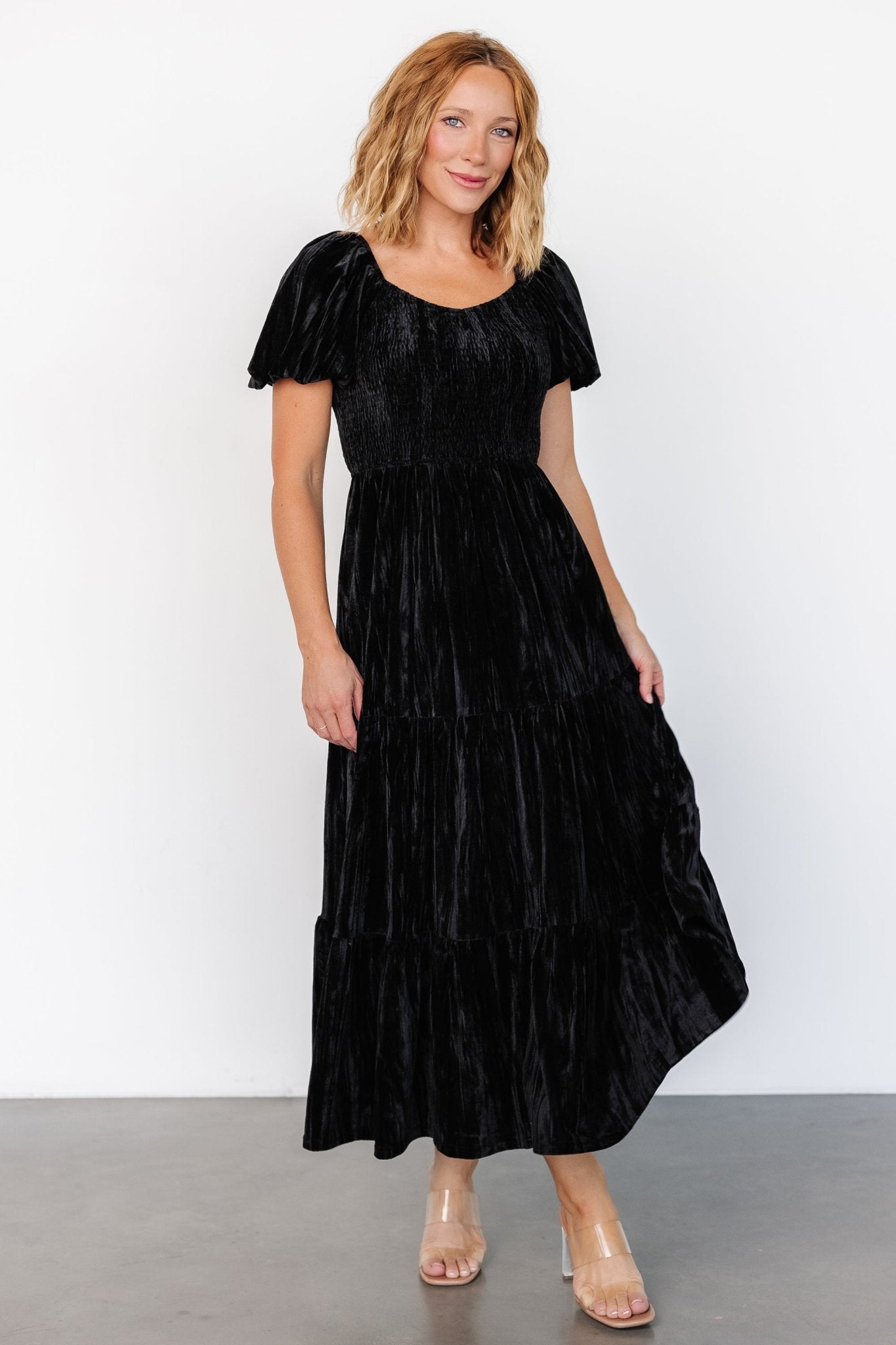 Colleen Velvet Maxi Dress | Black Best Pices