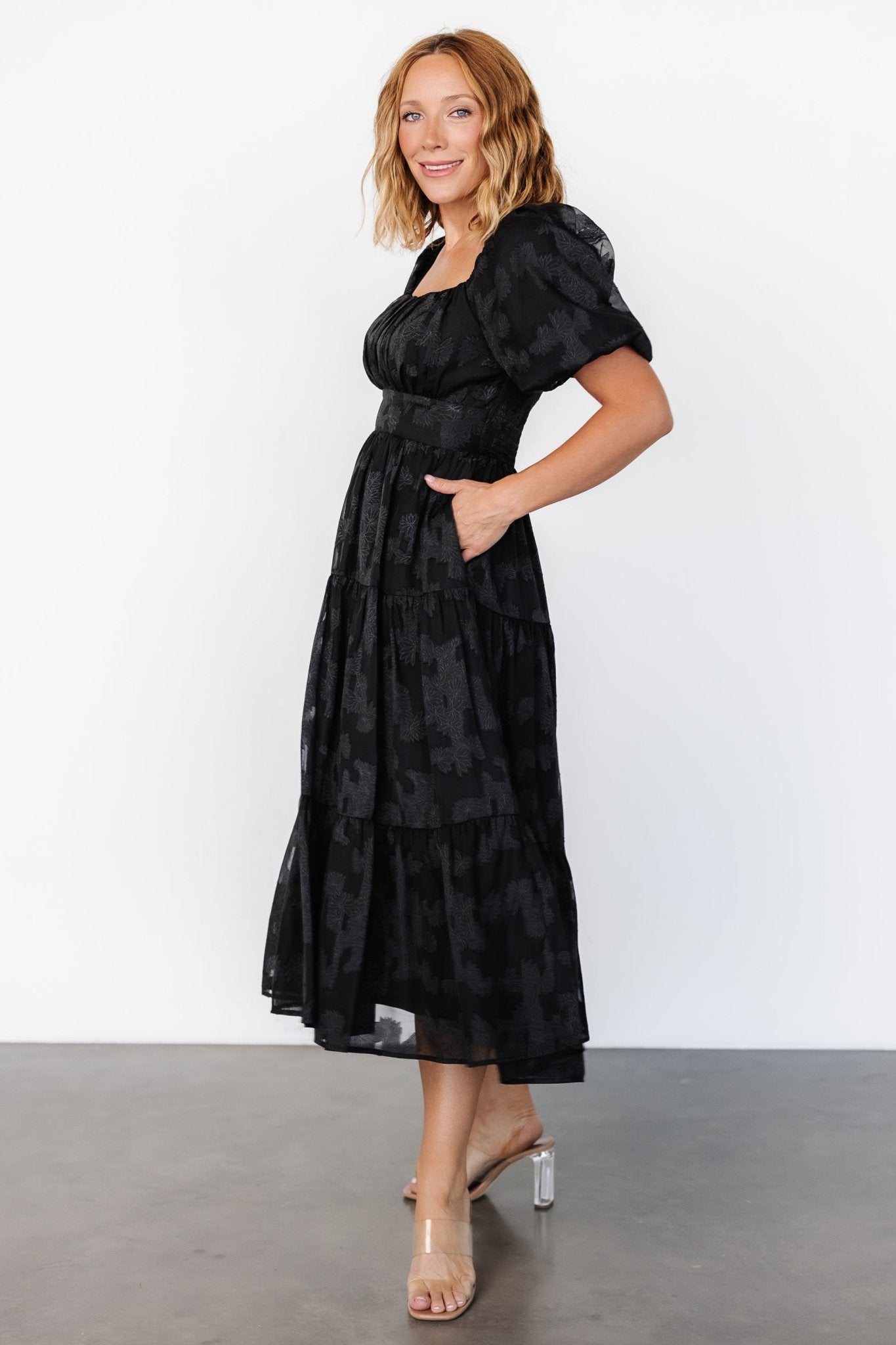 Mae Midi Dress | Black Sale Great Deals