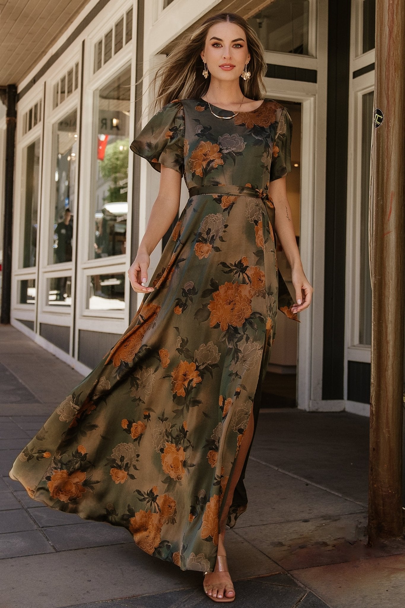 Agnes Satin Maxi Dress | Olive Floral Supply