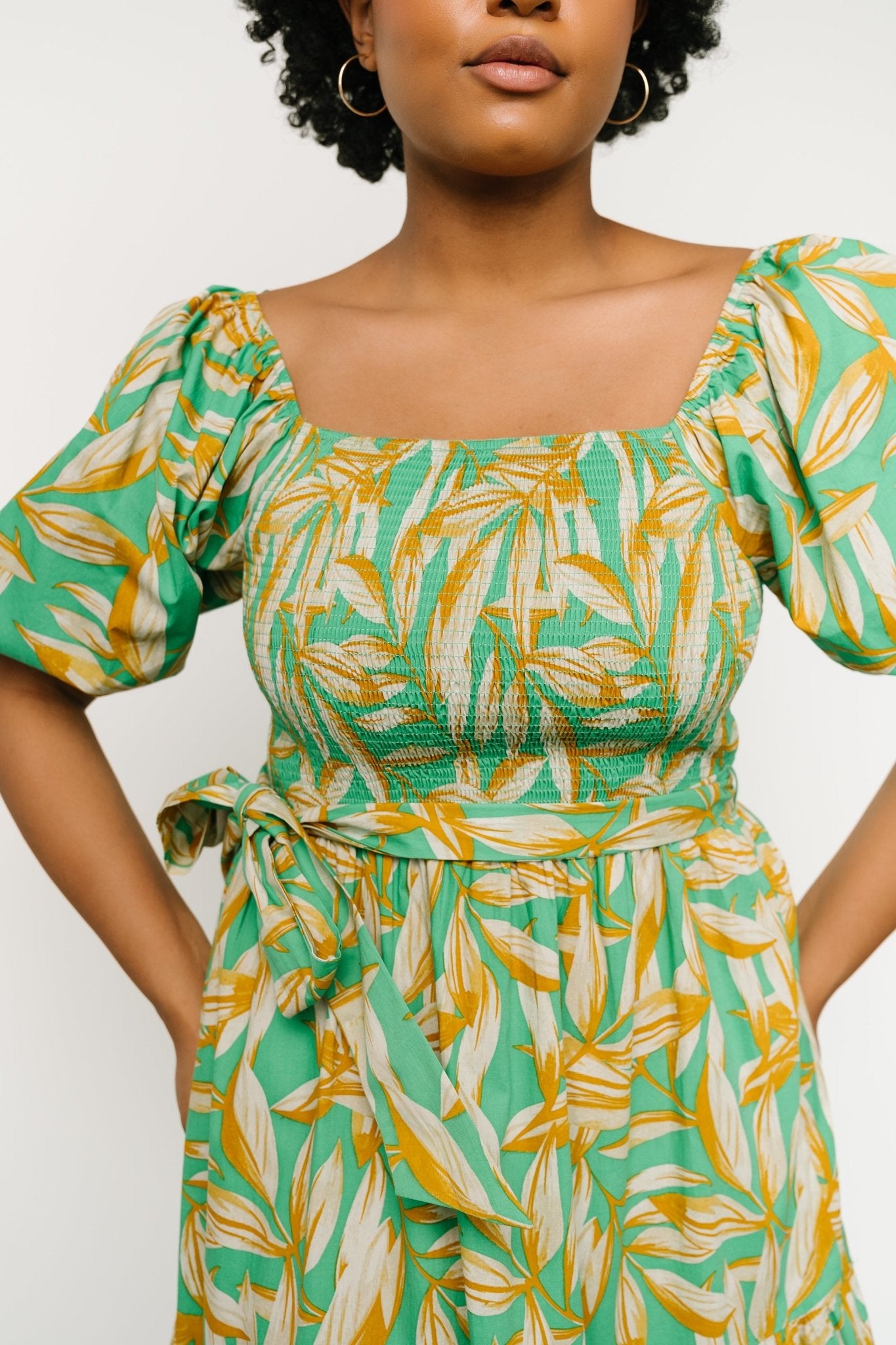 Forsythe Smocked Maxi Dress | Green Print Cheapest Pice For Sale