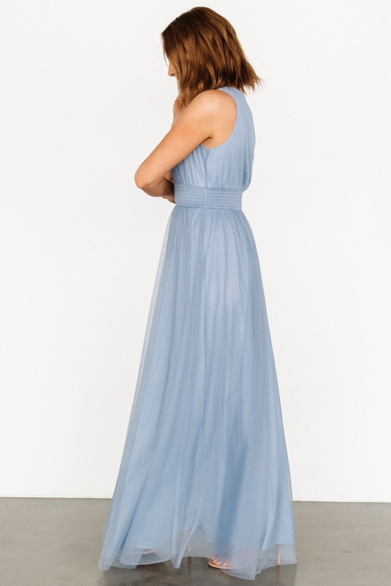 Kamila Tulle Maxi Dress | Whisper Blue Free Shipping Online