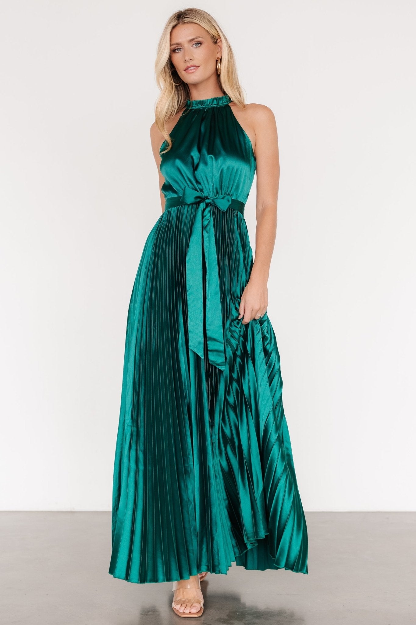 Capulet Pleated Maxi Dress | Emerald Fake Cheap Online