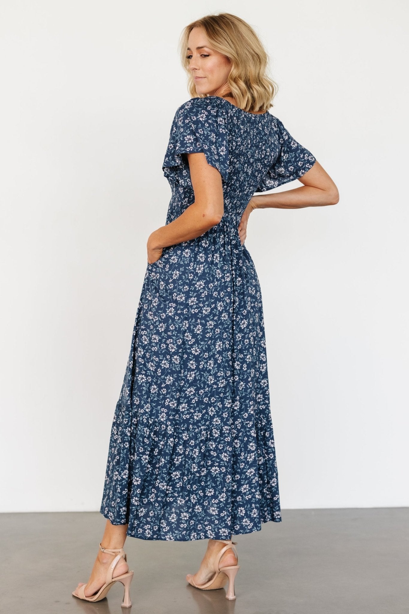 Joanie Smocked Dress | Blue Floral Recommend Online