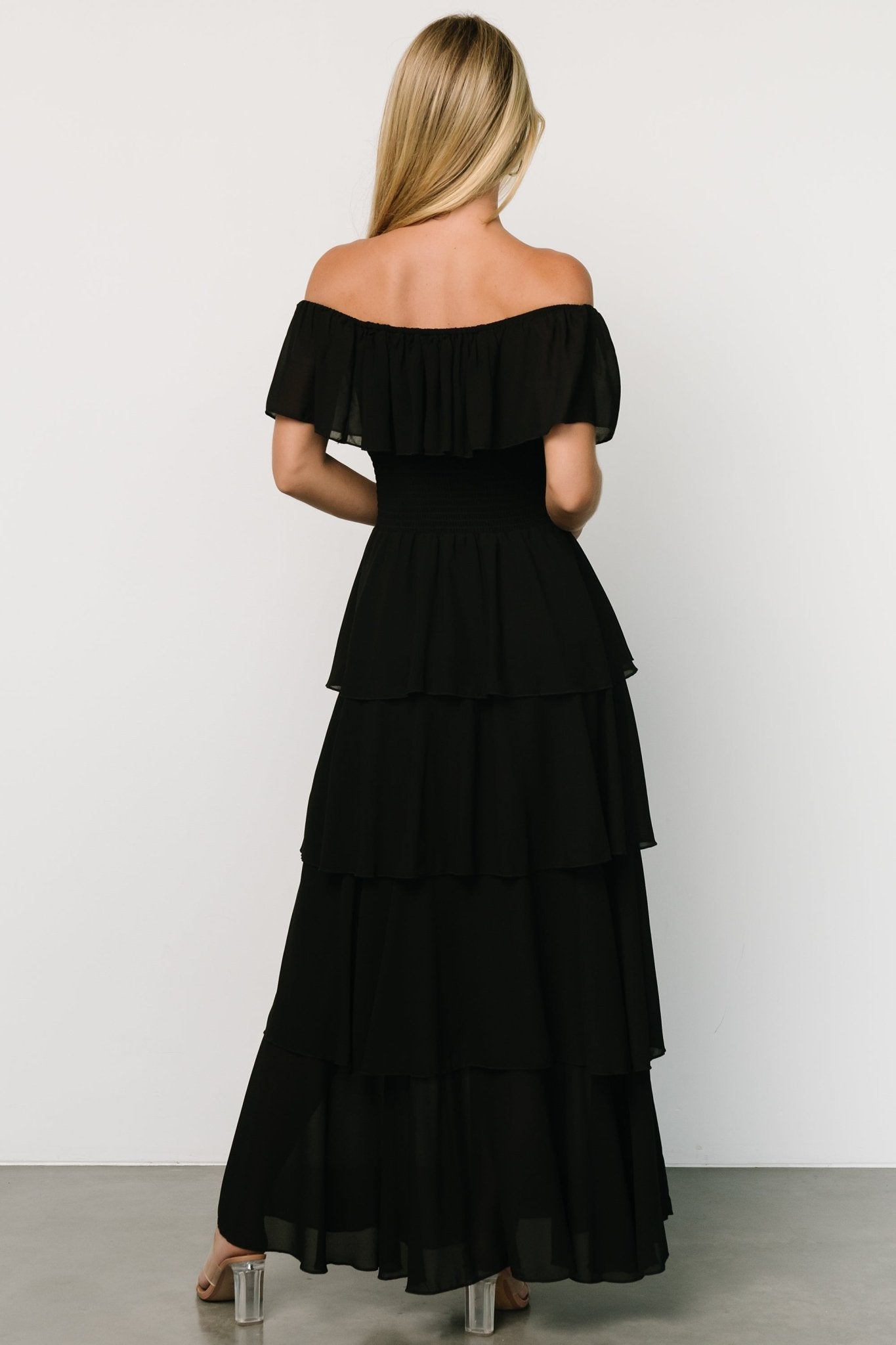 Carina Off Shoulder Maxi Dress | Black Online Online Free Shipping