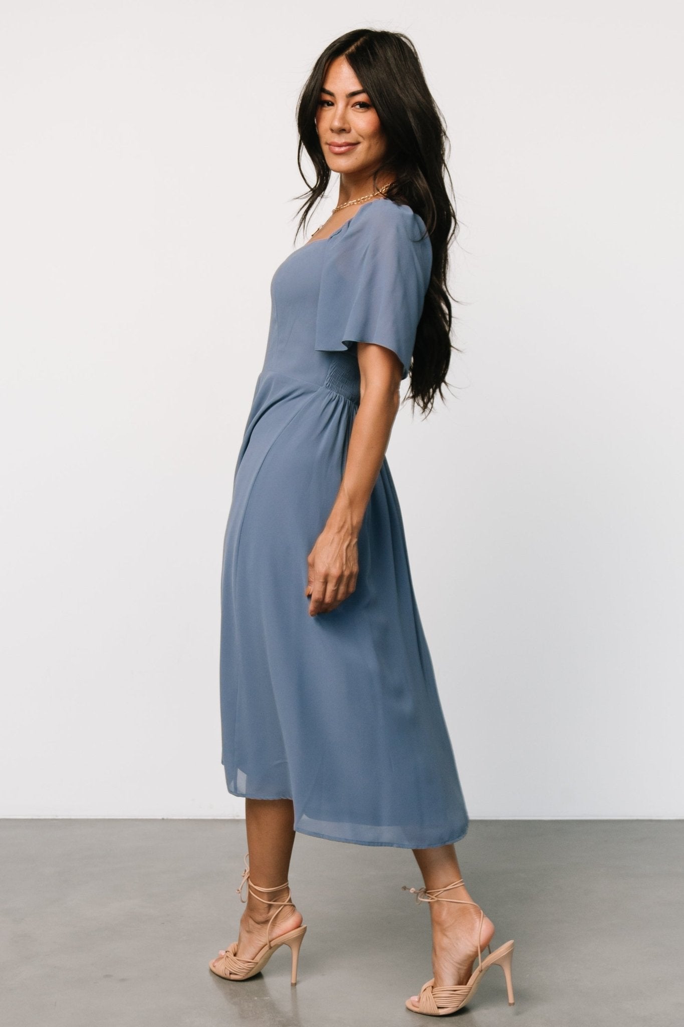 Colette Sweetheart Midi Dress | Whisper Blue Outlet Purchase