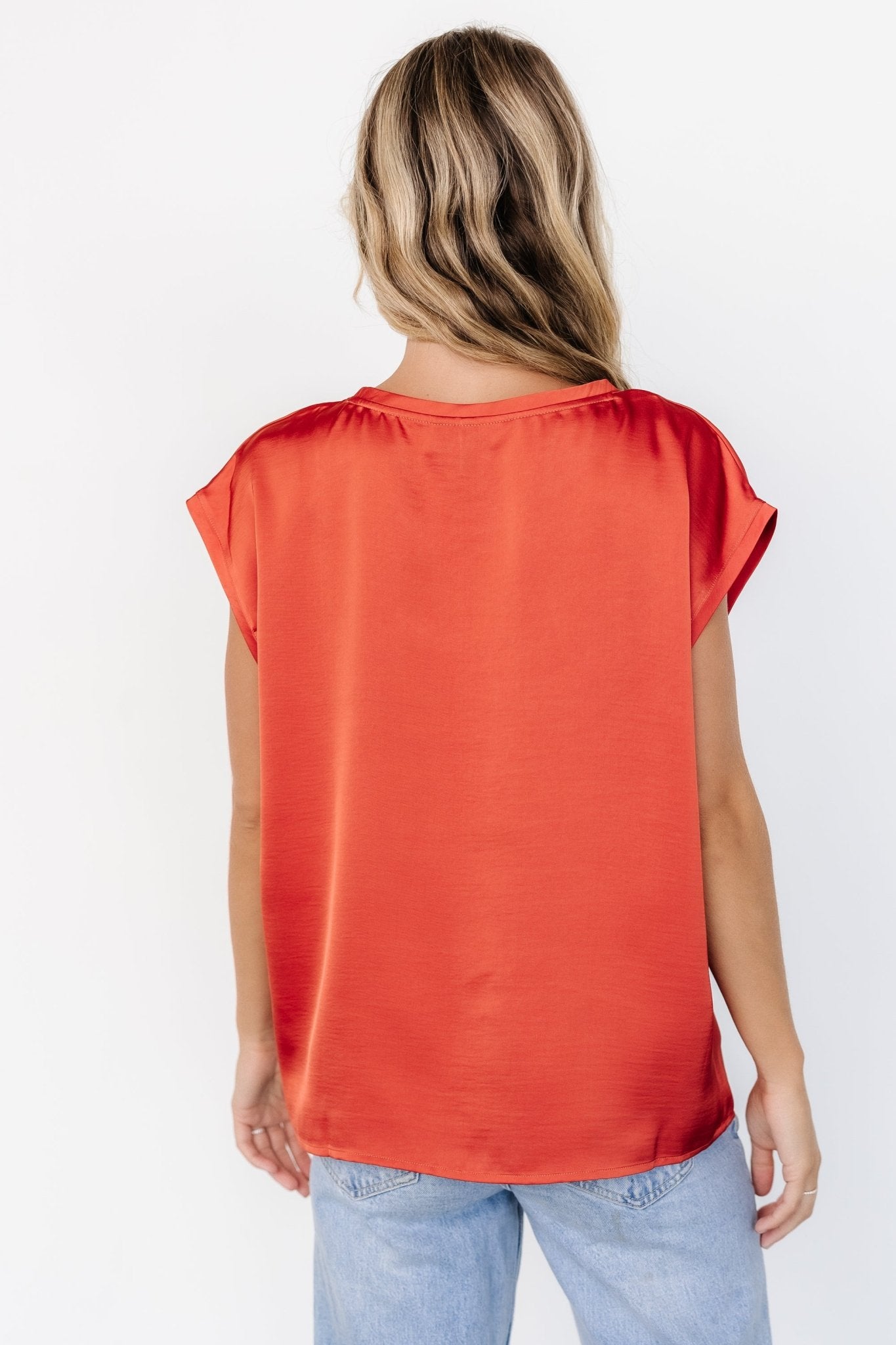 Adina Top | Rust Clearance With Credit Card