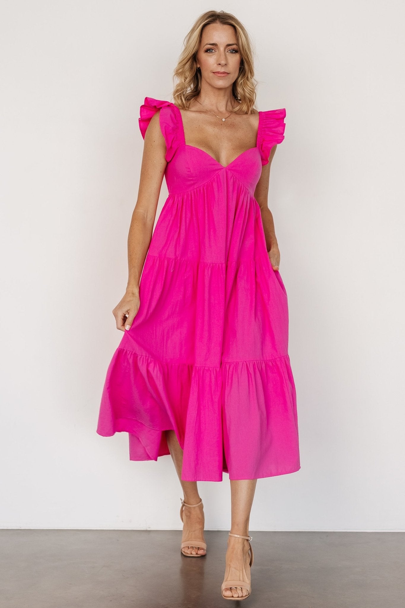 Aria Back Tie Dress | Pink For Cheap