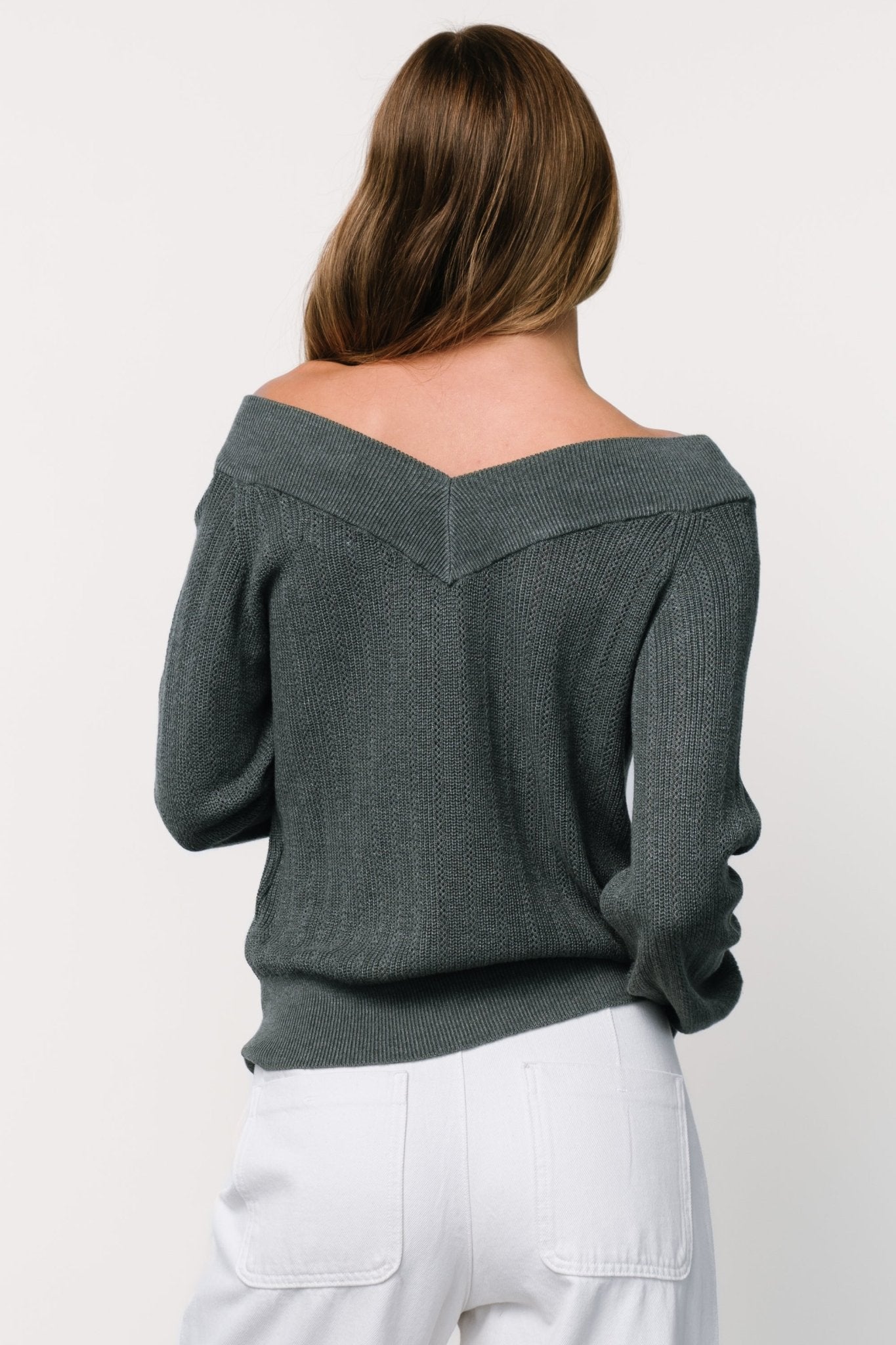 Ashby V Neck Sweater Top | Balsam Sale Official