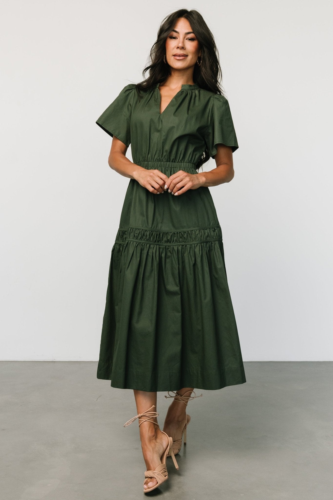 Jerrah Midi Dress | Deep Green Cheap For Cheap