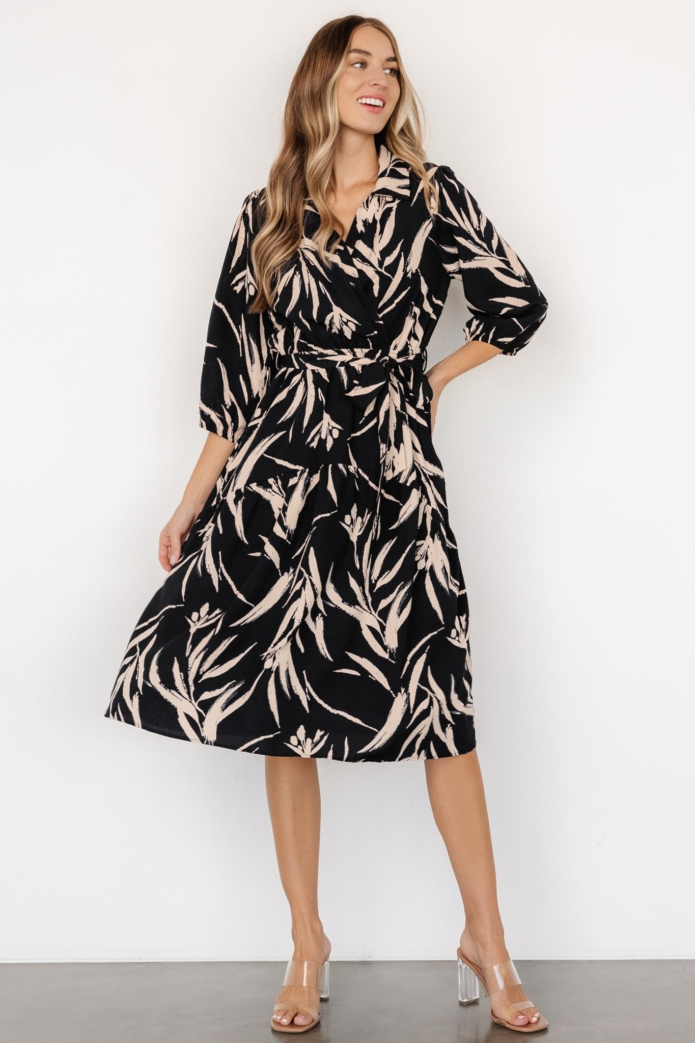 Riverside Midi Dress | Navy + Taupe Buy Cheap Newest